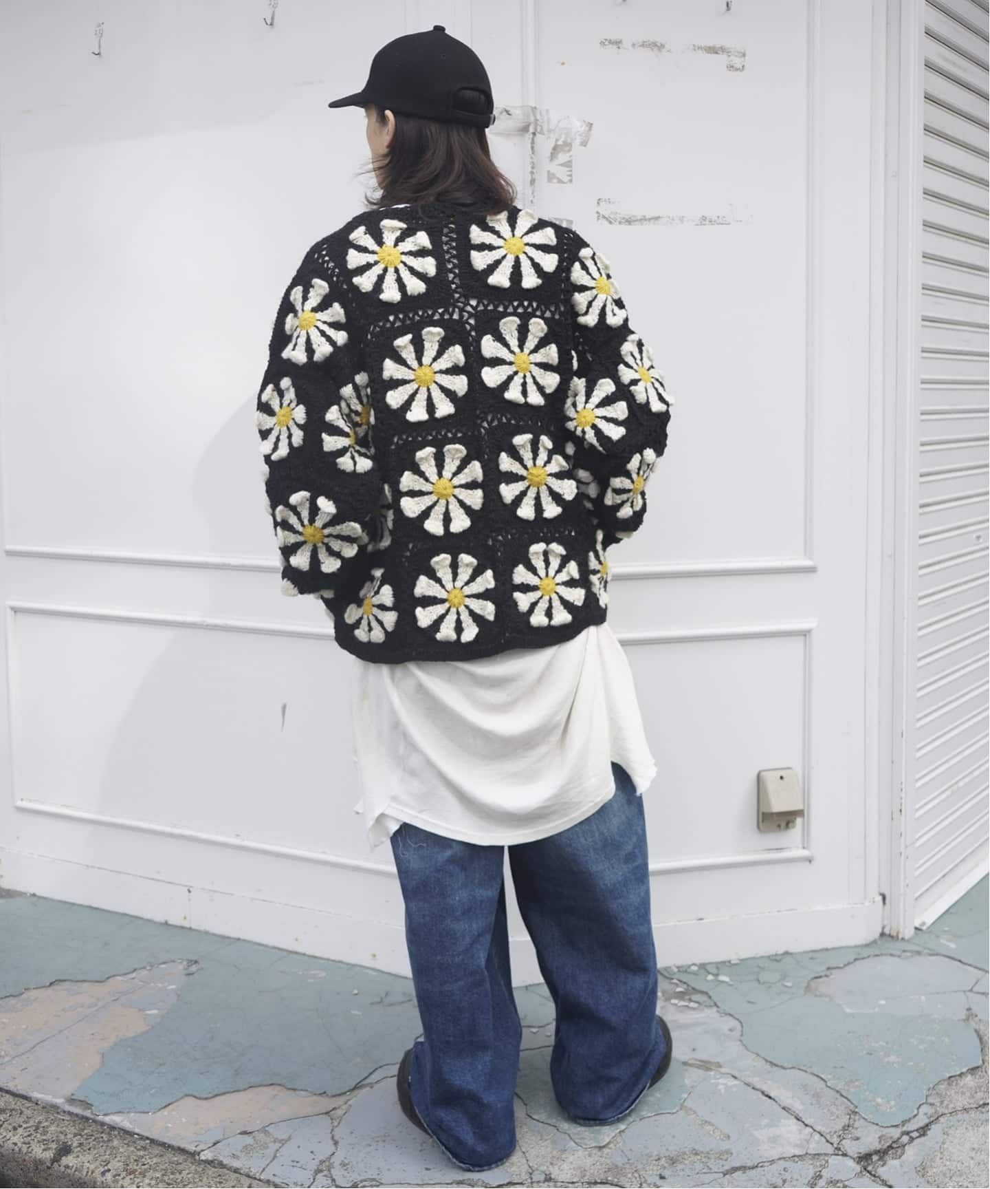 MacMahon Knitting Mills かぎ針編み 花柄 カーディガン macmahon knitting mills フラワー Crochet Zip - メルカリ