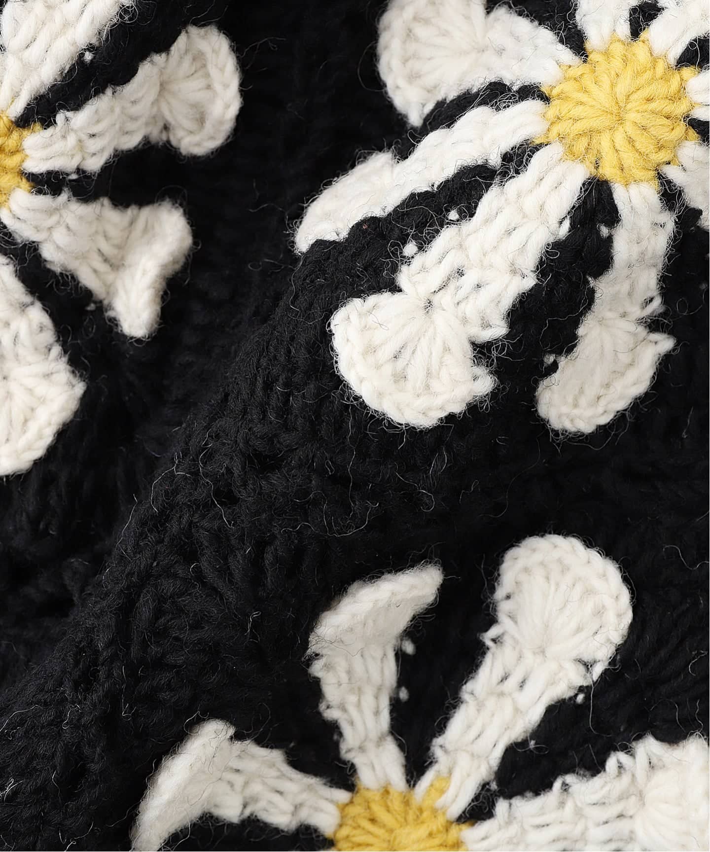 MacMahon Knitting Mills かぎ針編み 花柄 カーディガン niche.（ニッチ）の「macmahon knitting mills/マクマホンニッ
