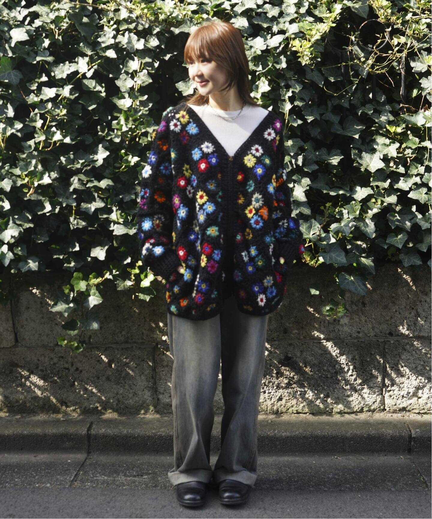 MacMahon Knitting Mills V-Neck Zip Cardigan-Diamond（カーディガン