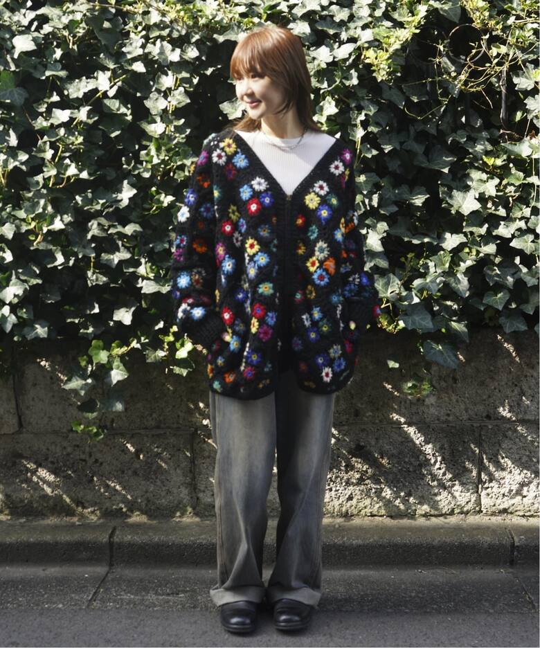 MacMahon Knitting Mills V-Neck Zip Cardigan-Diamond（カーディガン 