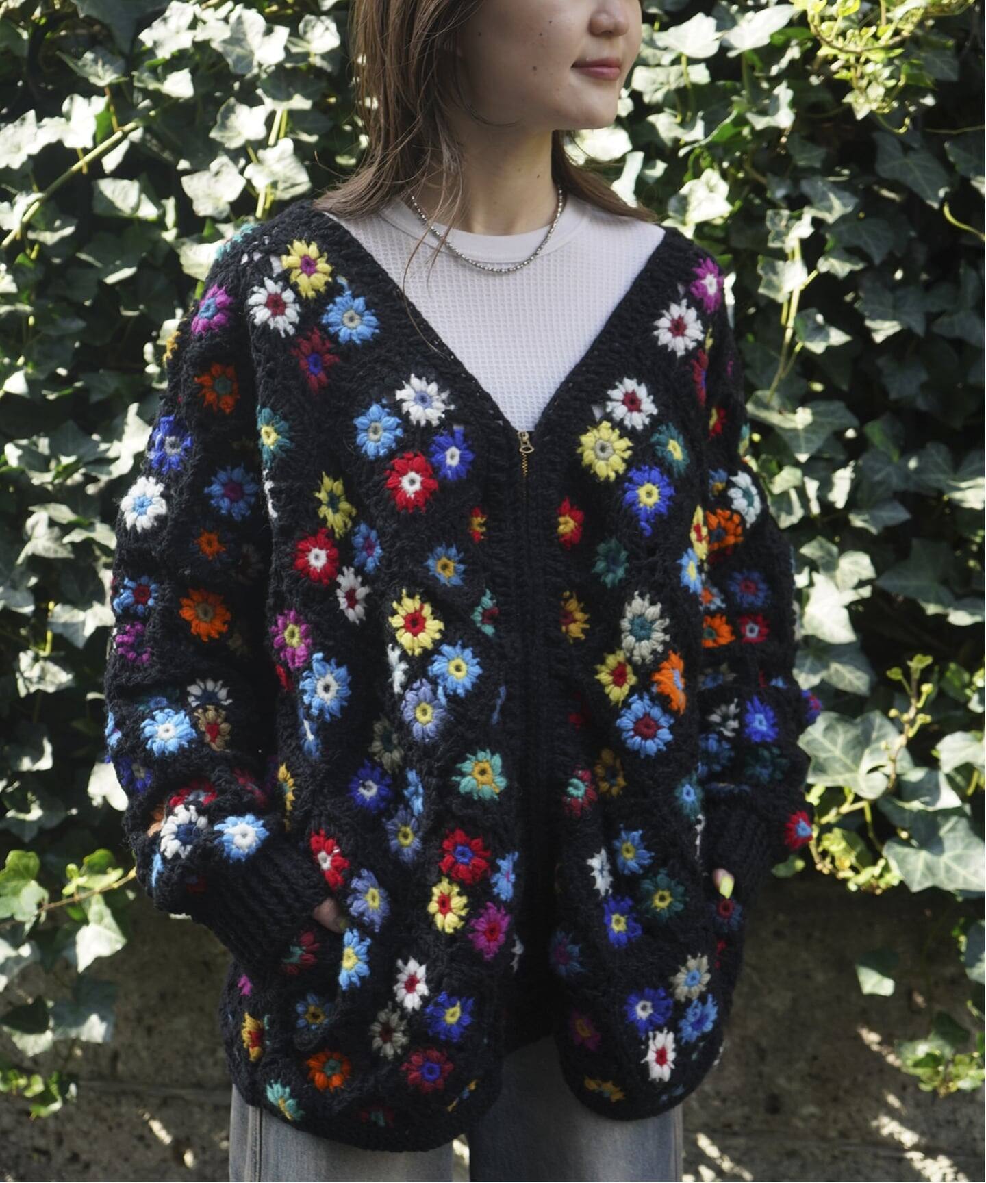 MacMahon Knitting Mills V-Neck Zip Cardigan-Diamond（カーディガン