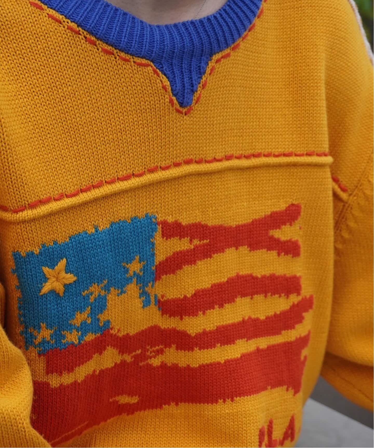 plateau studio ニットシャツ PLATEAU STUDIO / プラトースタジオ Hand stitch knit crew