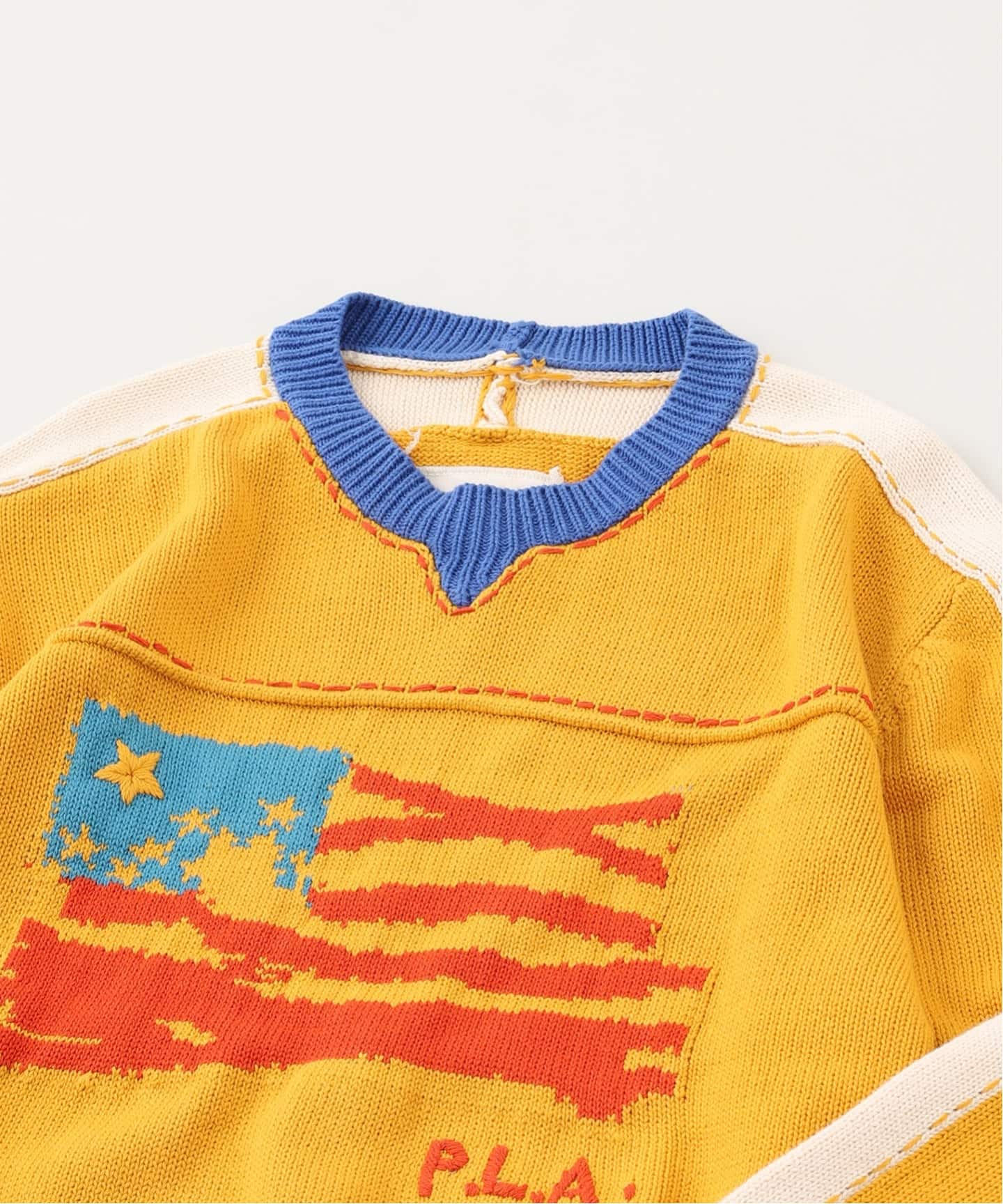 plateau studio ニットシャツ PLATEAU STUDIO / プラトースタジオ Hand stitch knit crew