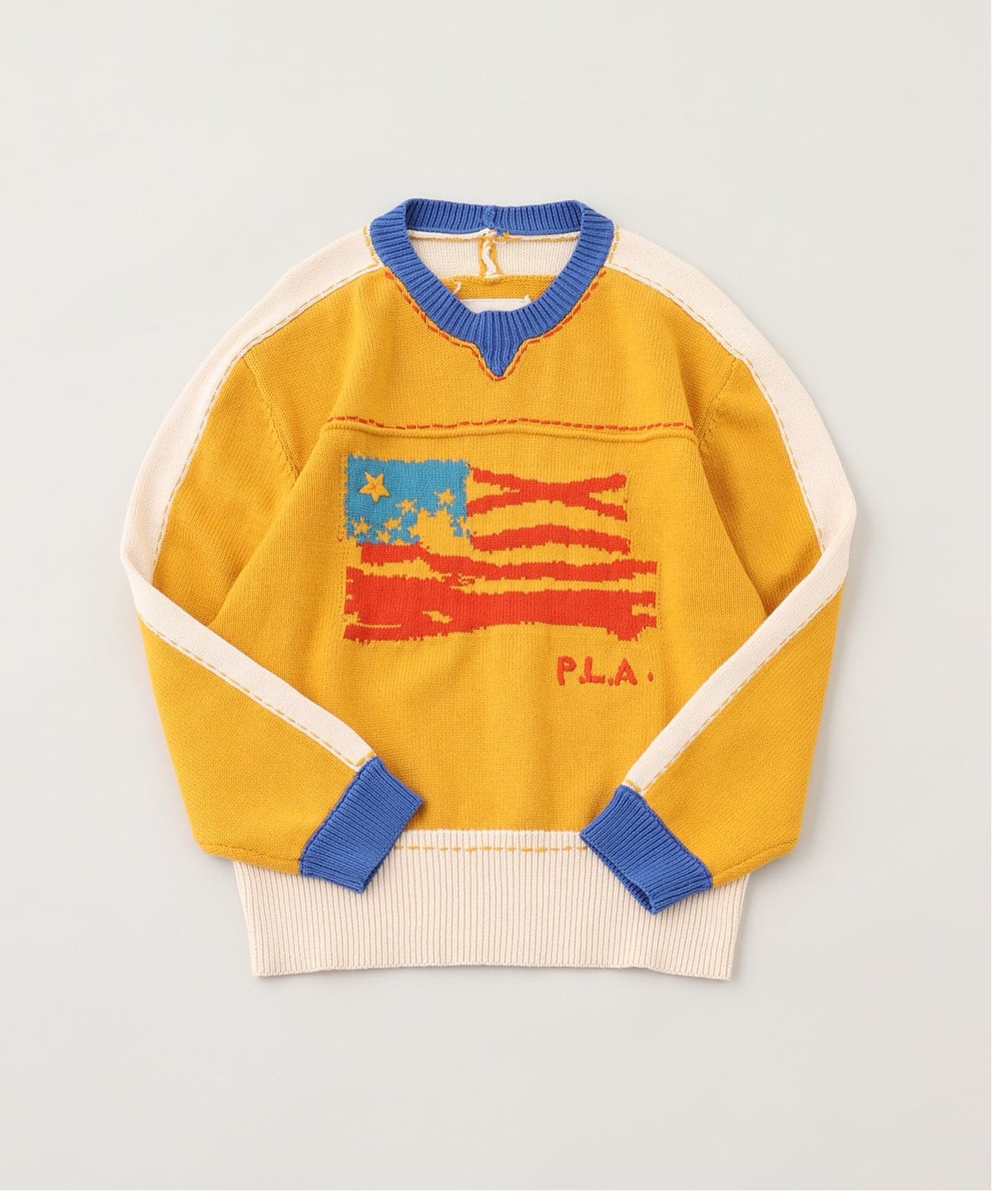 PLATEAU STUDIO / プラトースタジオ Hand stitch knit crew