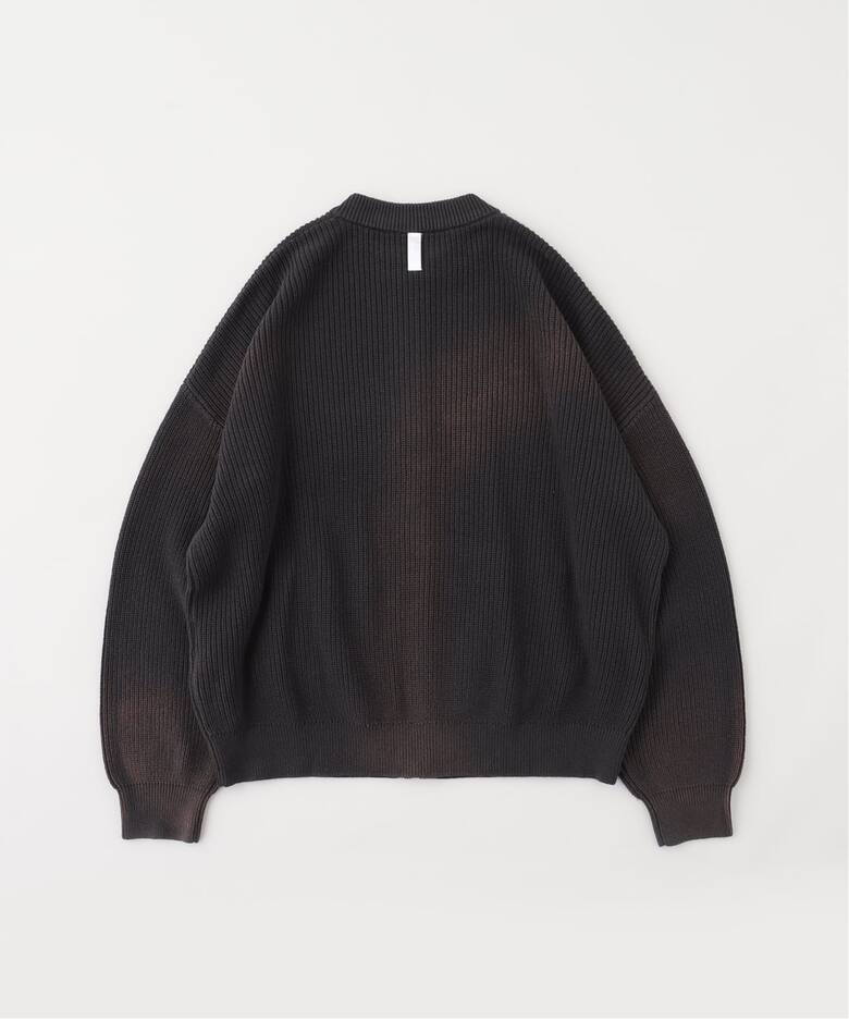 NOMANUAL/ノーマニュアル SPRAY DYEING KNIT ZIP-UP（ニット／セーター 