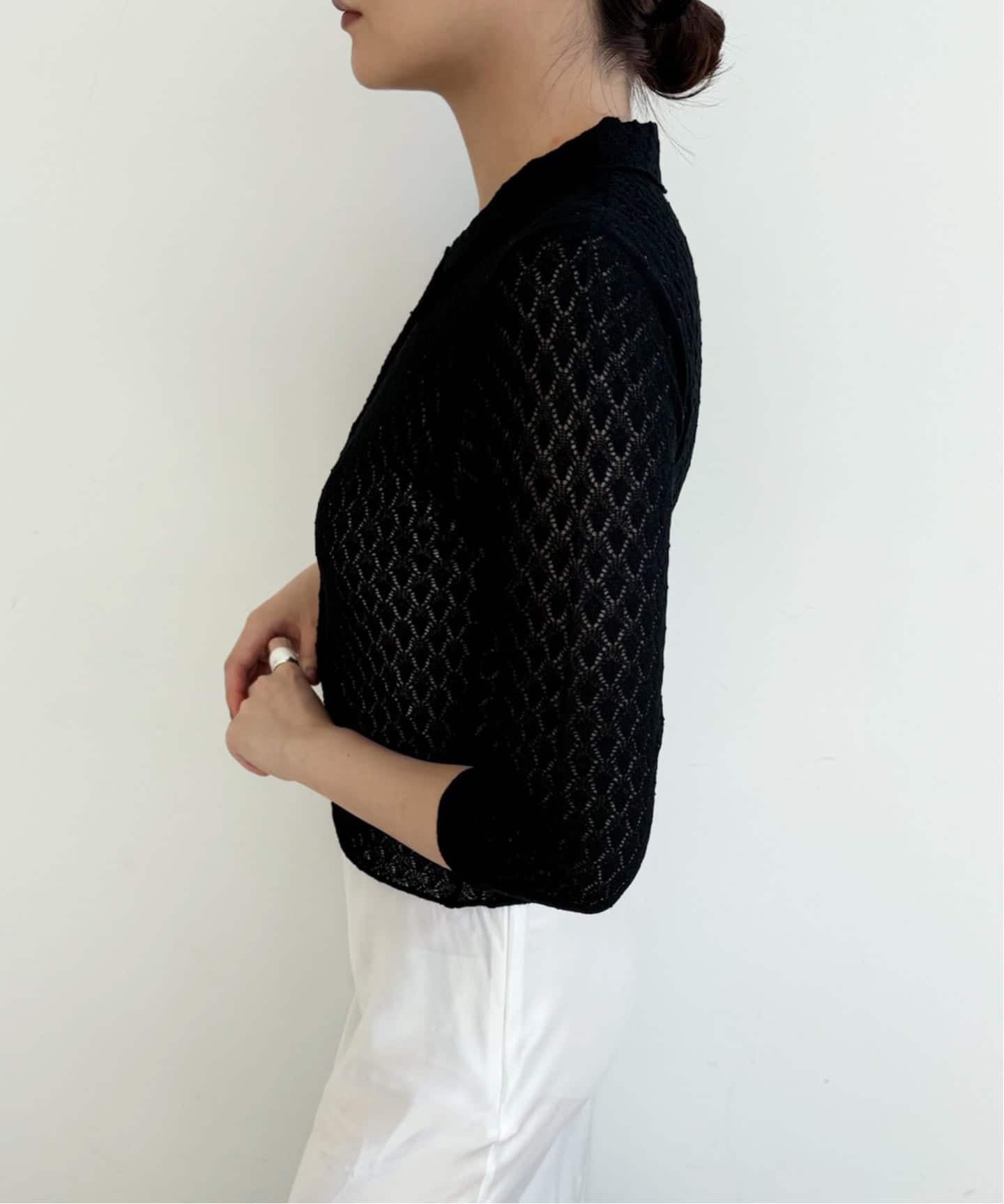 レーシーポロシャツニット（ニット／セーター）｜EDIT.FOR LULU