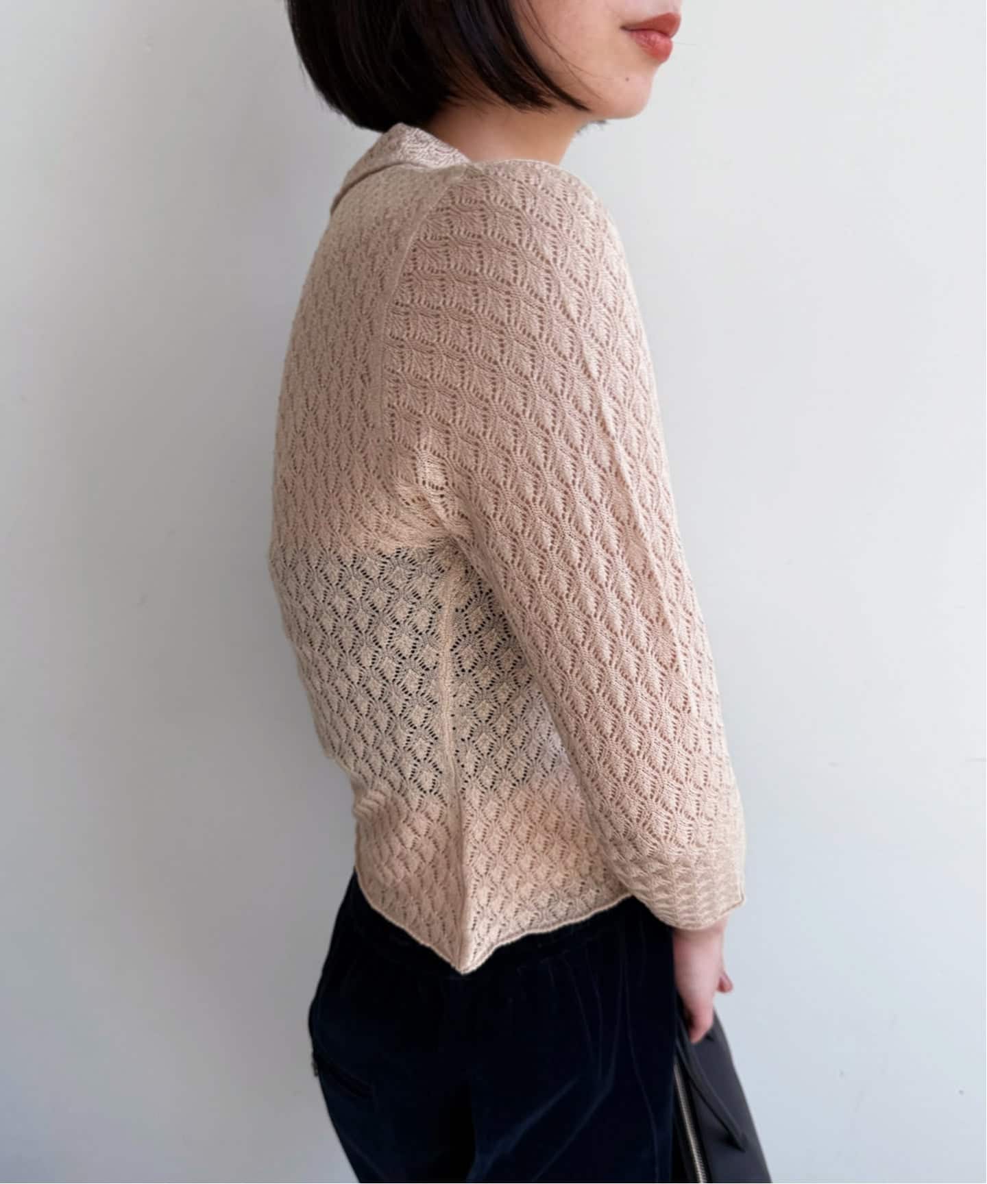 レーシーポロシャツニット（ニット／セーター）｜EDIT.FOR LULU