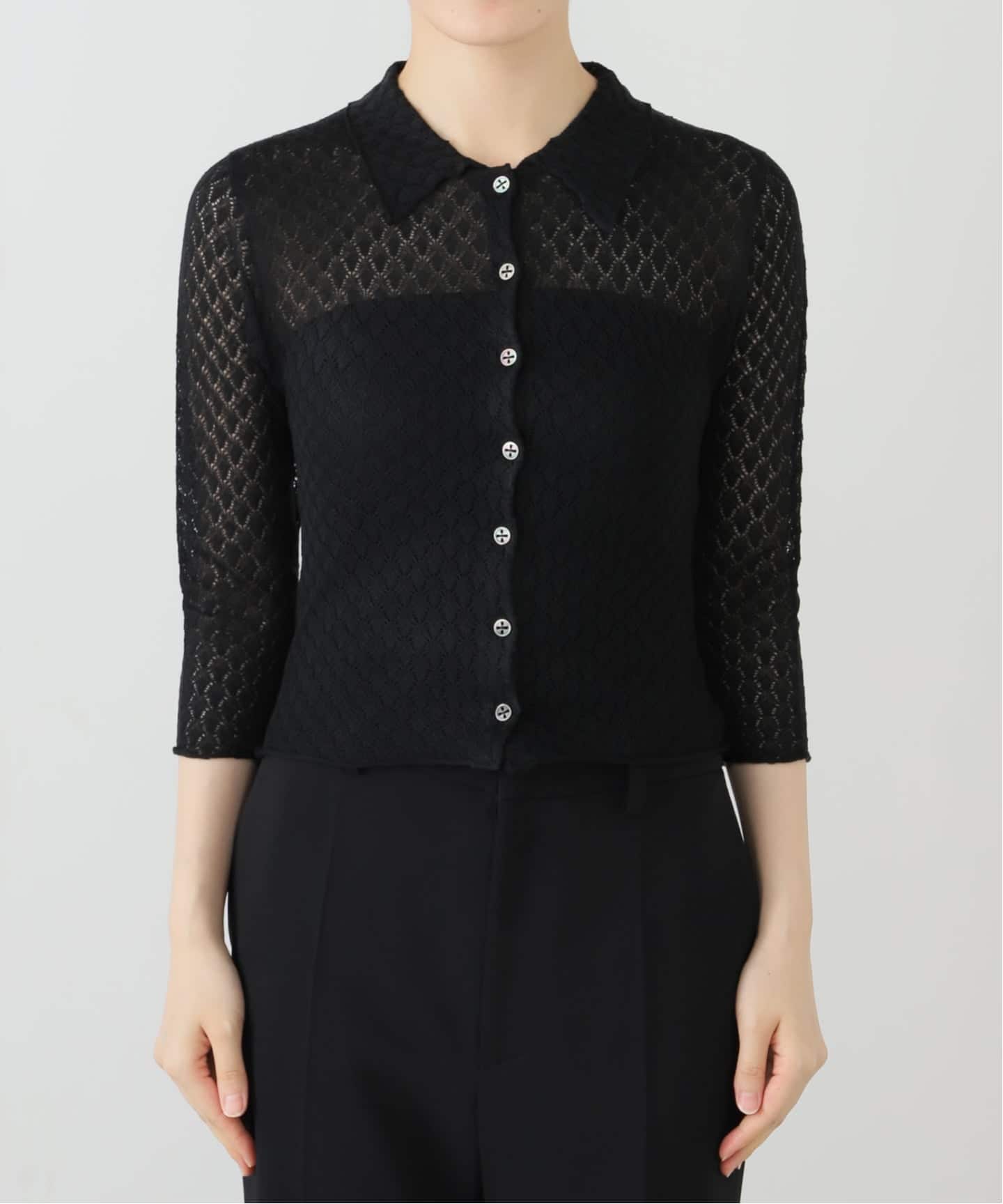 レーシーポロシャツニット（ニット／セーター）｜EDIT.FOR LULU