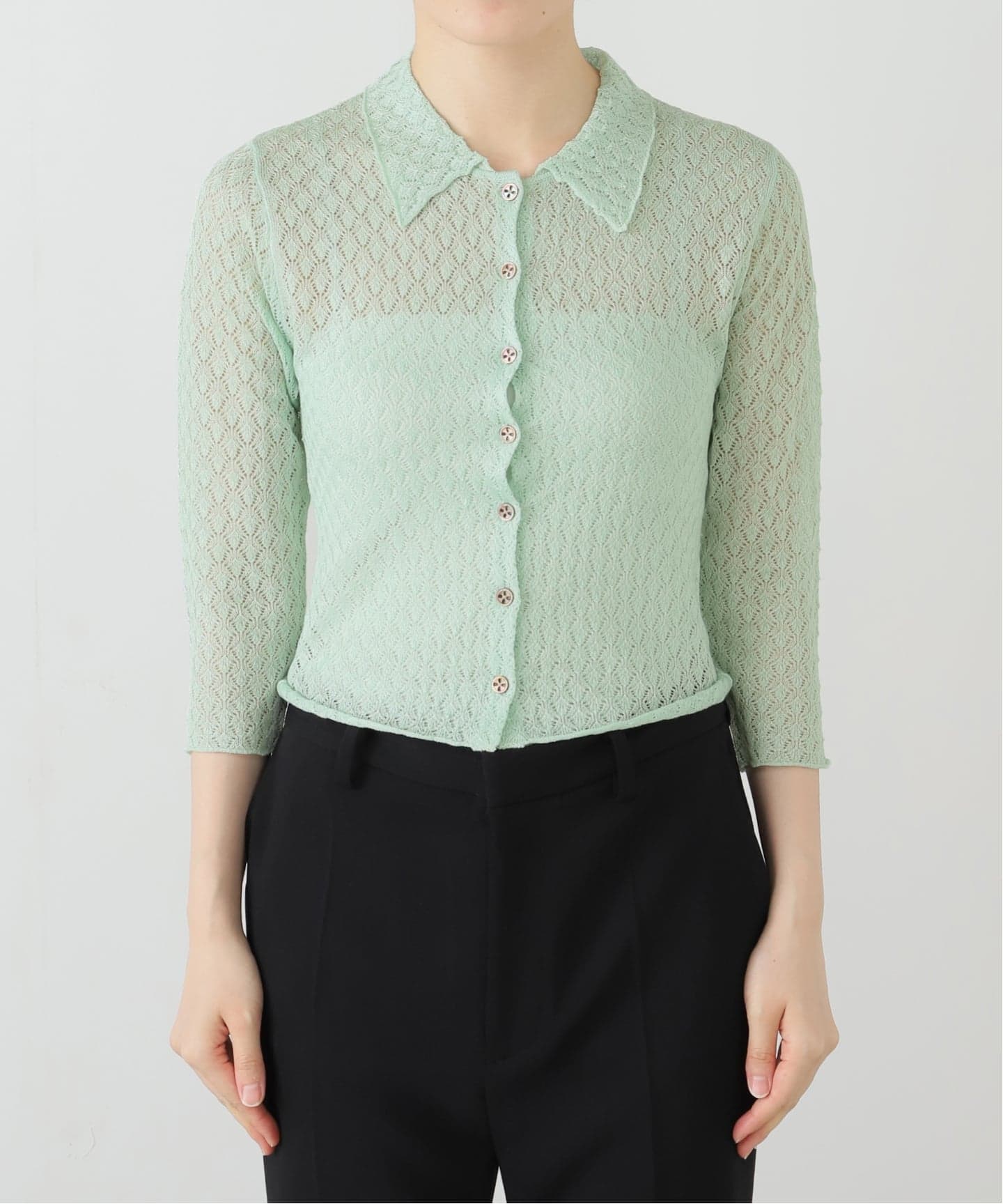 レーシーポロシャツニット（ニット／セーター）｜EDIT.FOR LULU