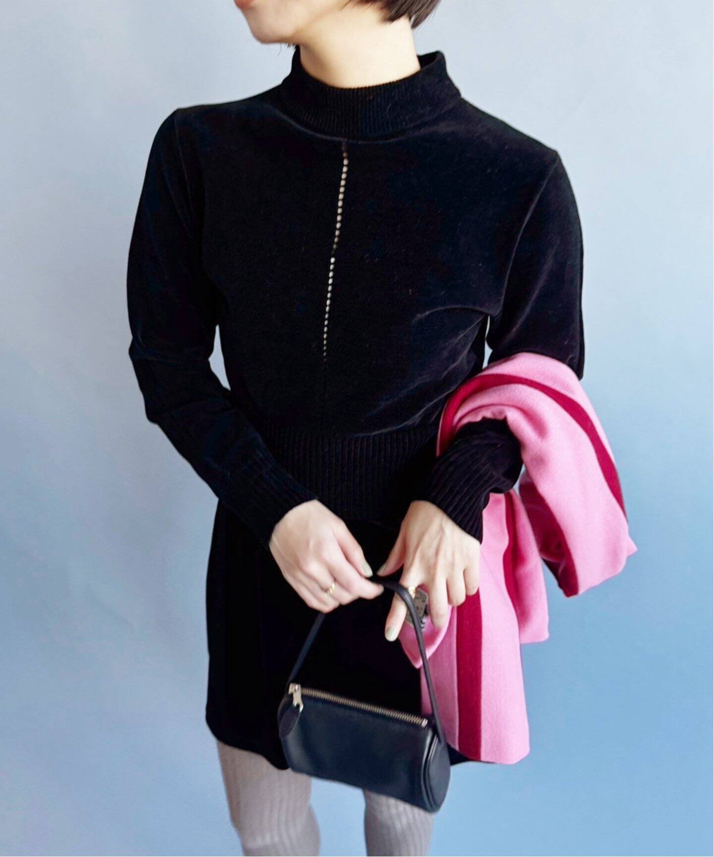 追加》ニットベロアタートルネックトップ（ニット／セーター）｜EDIT  