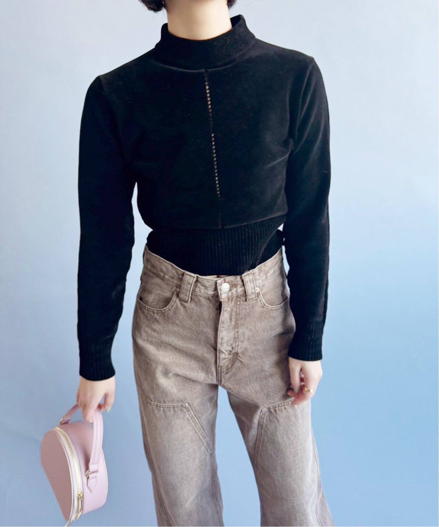 追加》ニットベロアタートルネックトップ（ニット／セーター）｜EDIT  