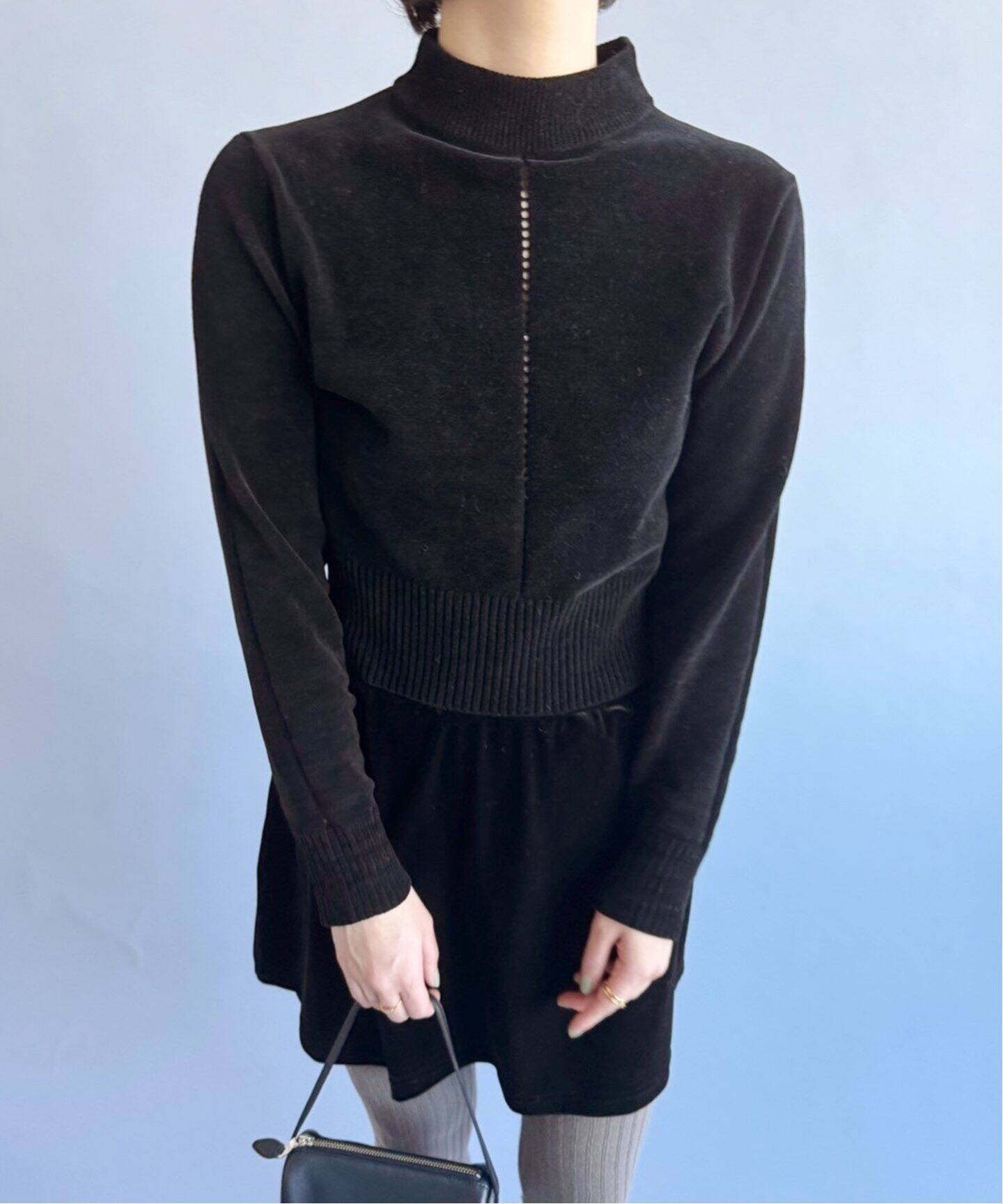 追加》ニットベロアタートルネックトップ（ニット／セーター）｜EDIT  