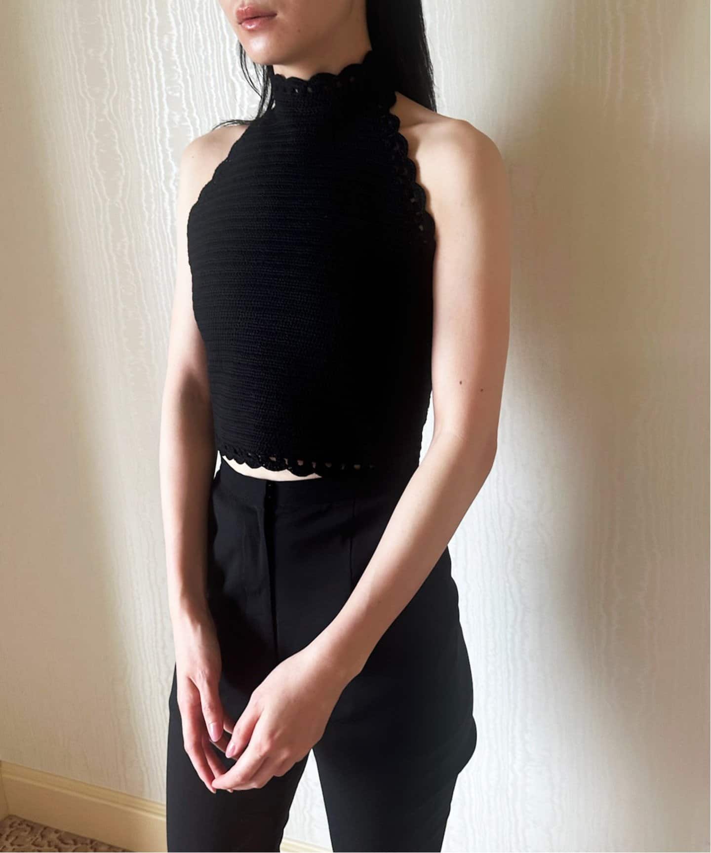 EDIT.FOR LULU - edit for lulu リブトップス petite LULU クロシェホルタートップ（ニット／セーター）｜EDIT