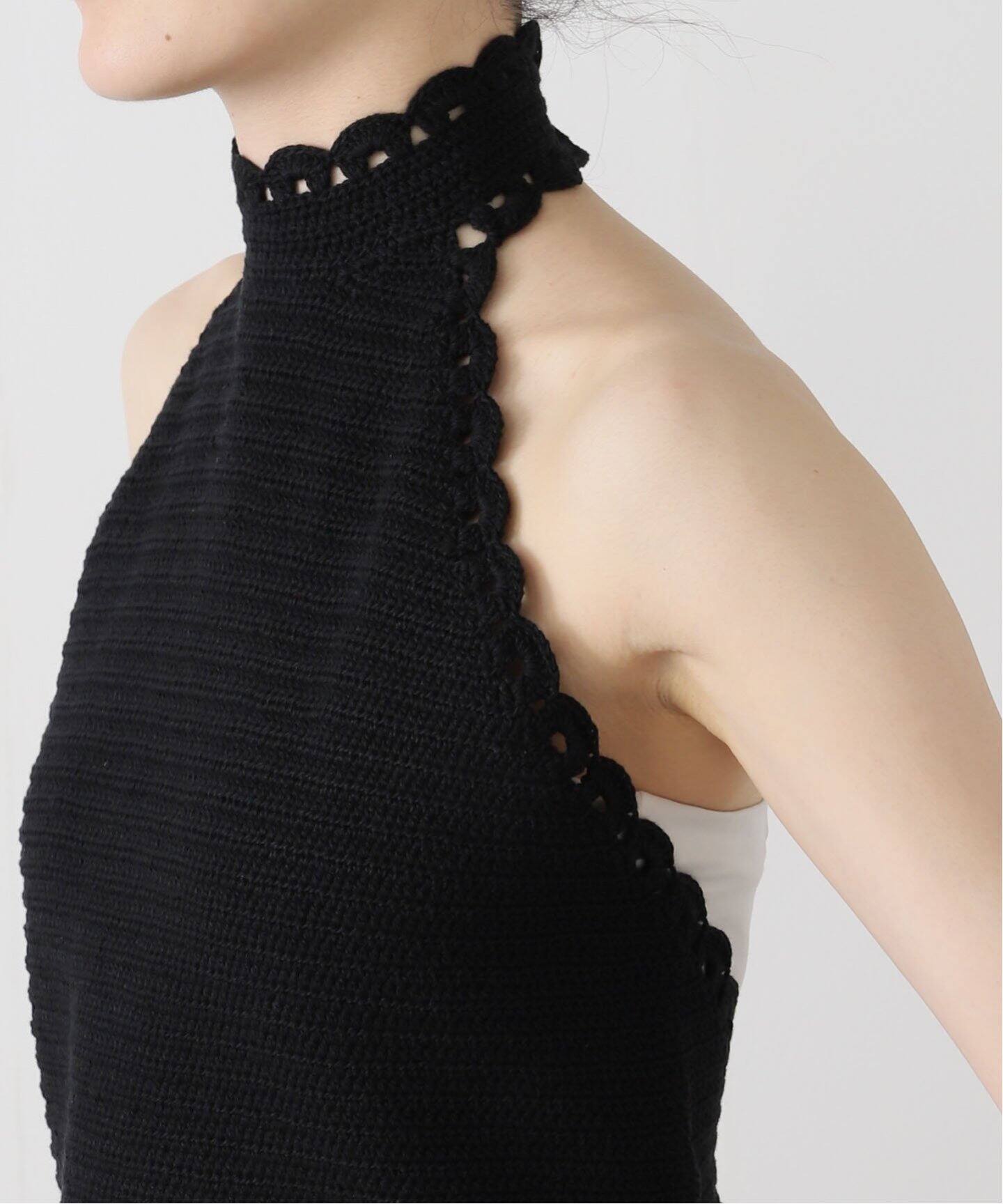 【新品】edit for lulu ウールクロシェタートルトップ petite LULU クロシェホルタートップ（ニット／セーター）｜EDIT