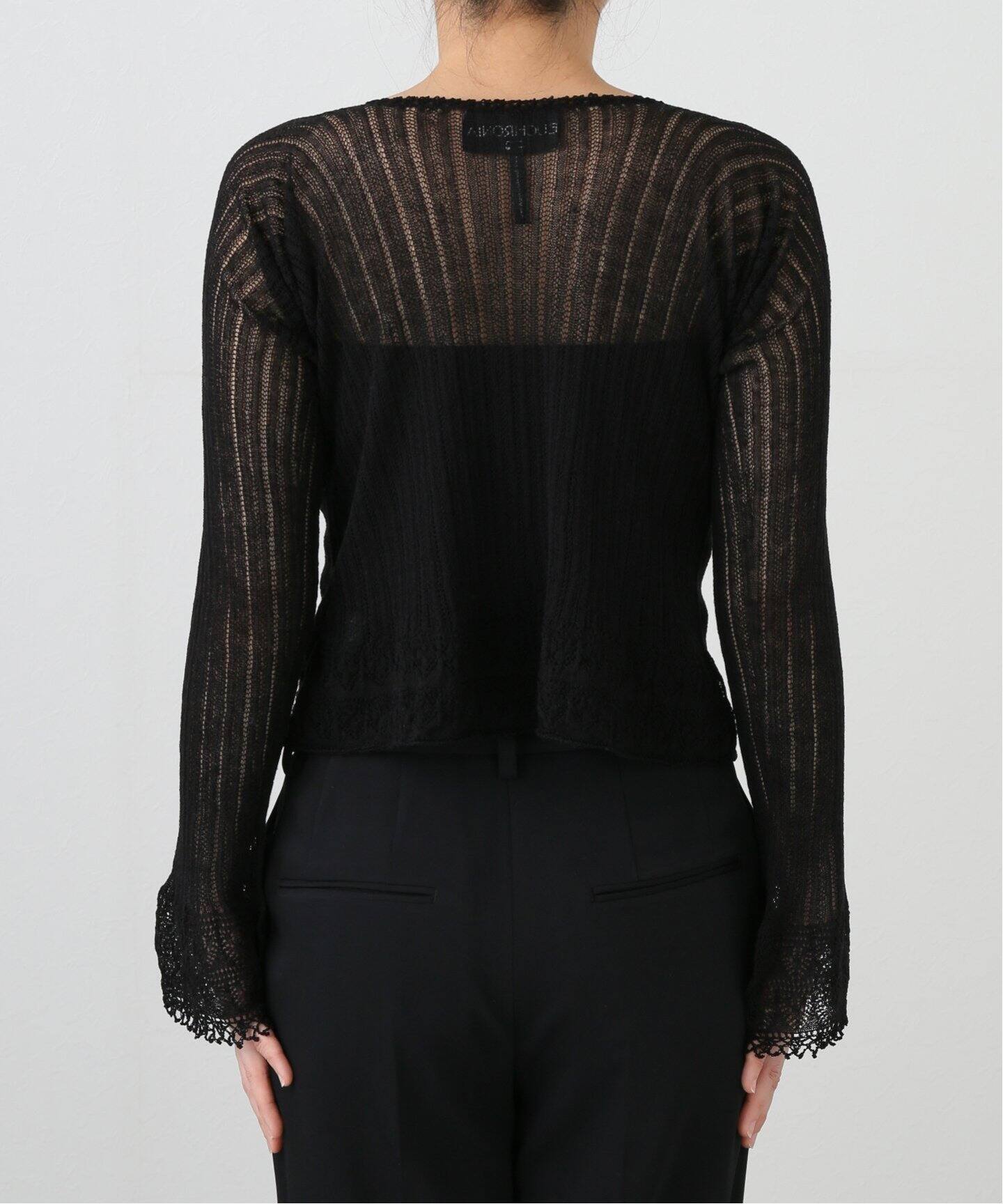 EUCHRONIA/ユークロニア】Wholegarment lace cardigan（ニット  