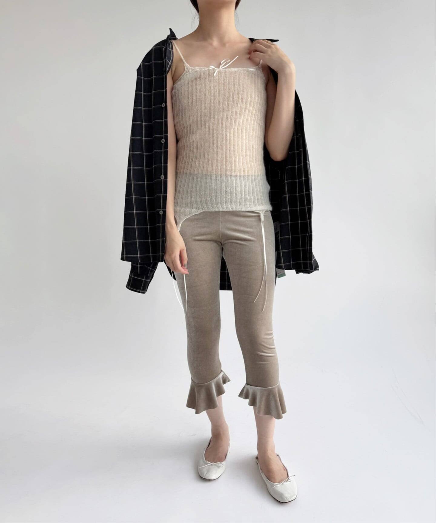 EUCHRONIA/ユークロニア】Wholegarment silk mohair camis（ニット
