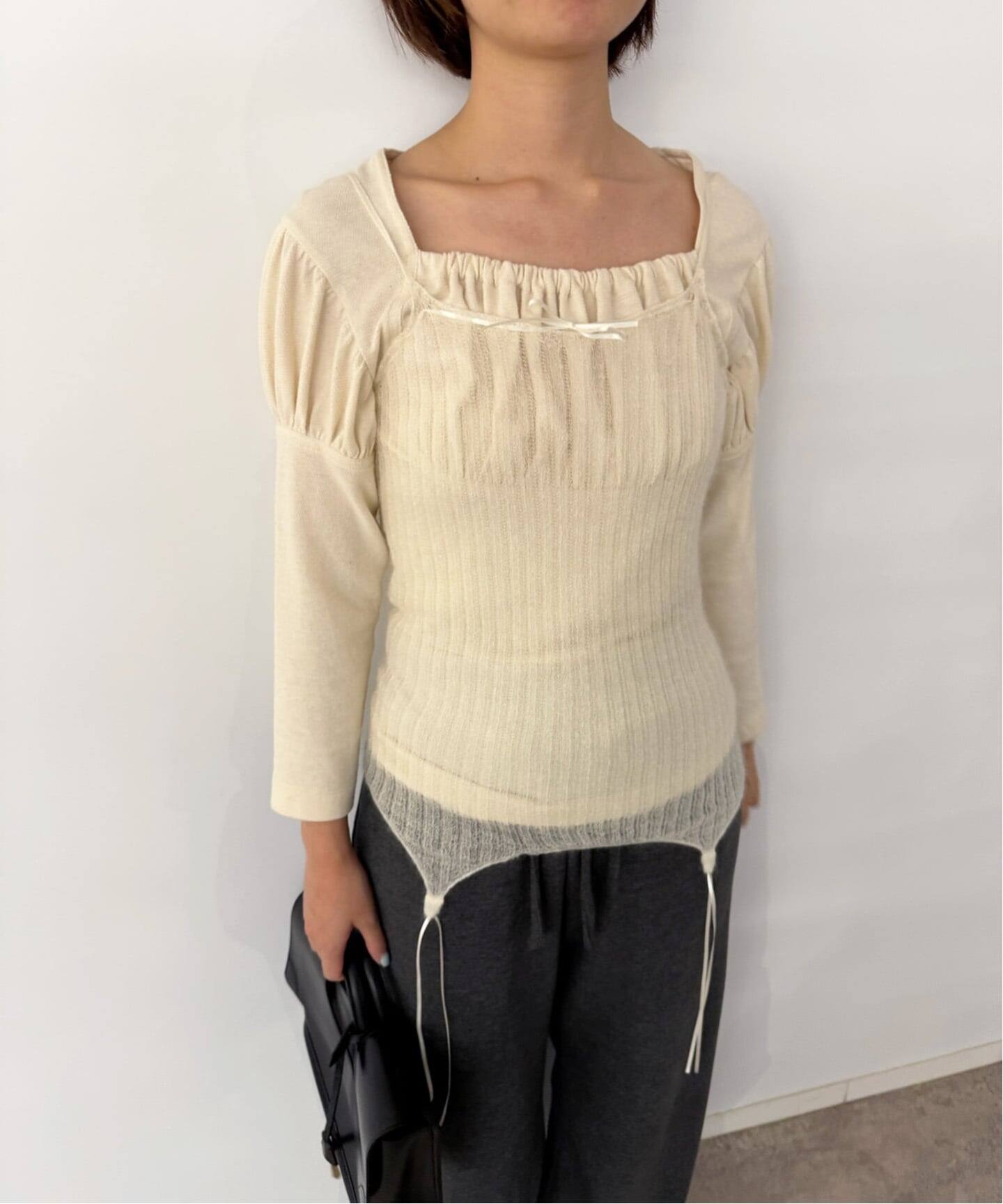 EUCHRONIA/ユークロニア】Wholegarment silk mohair camis（ニット