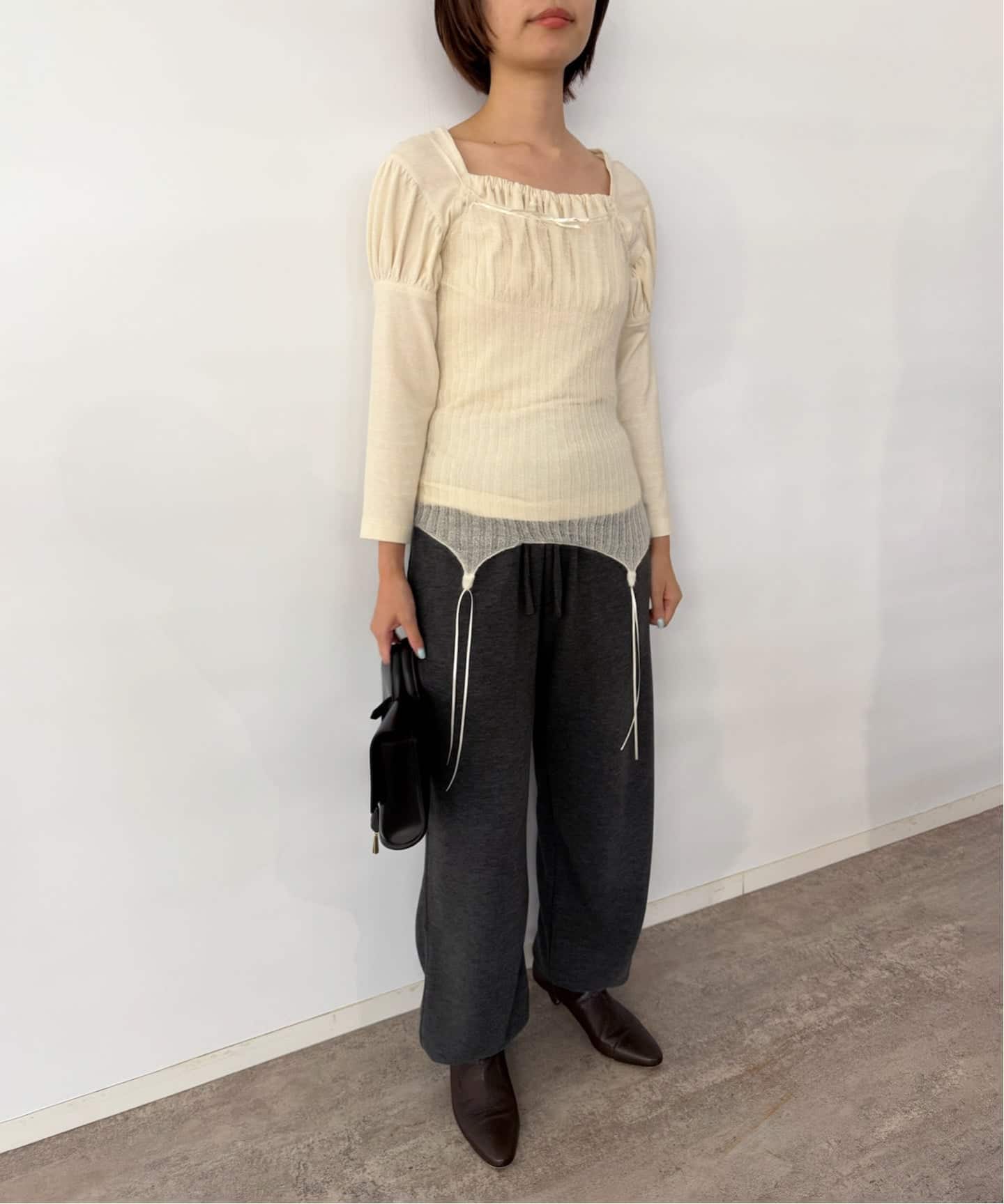 EUCHRONIA/ユークロニア】Wholegarment silk mohair camis（ニット