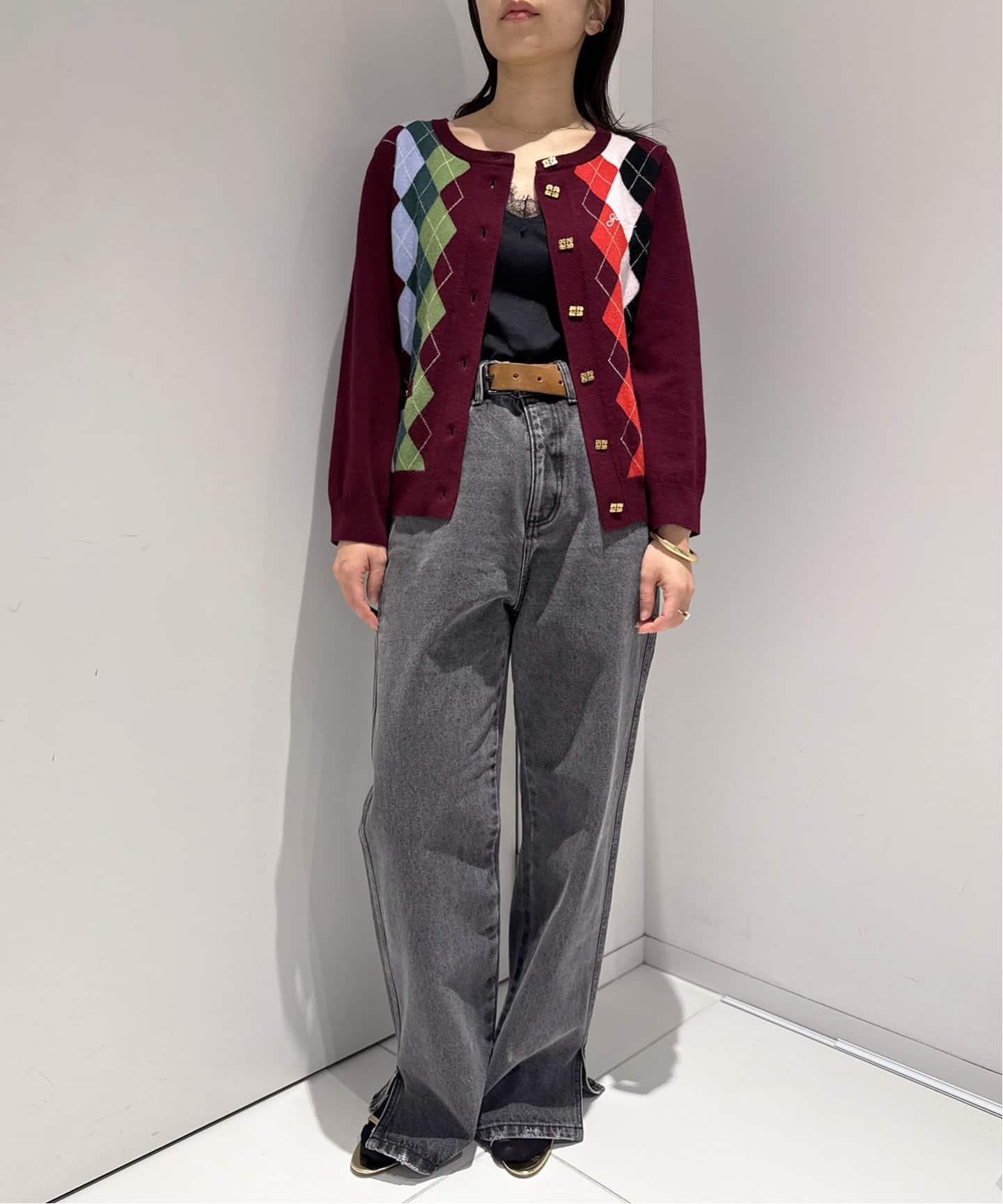 GANNI/ガニー】カシミヤウールミックスカーディガン（ニット