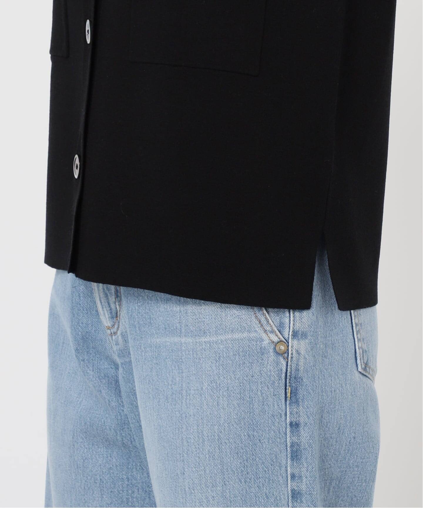 ハイツイストウールシルク 襟付きノースリーブ（ニット／セーター