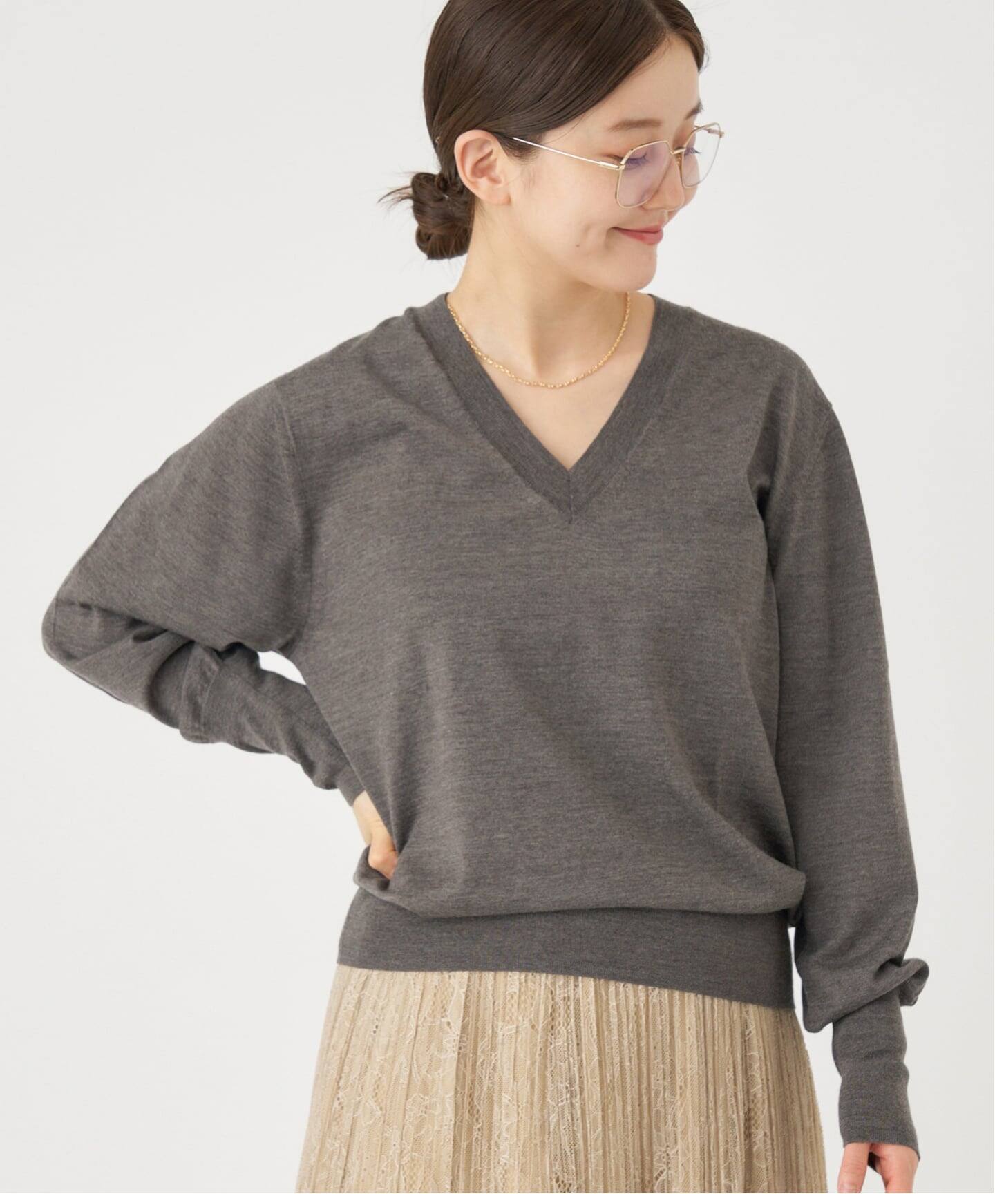 追加》18G Vネックプルオーバー（ニット／セーター）｜IENA（イエナ