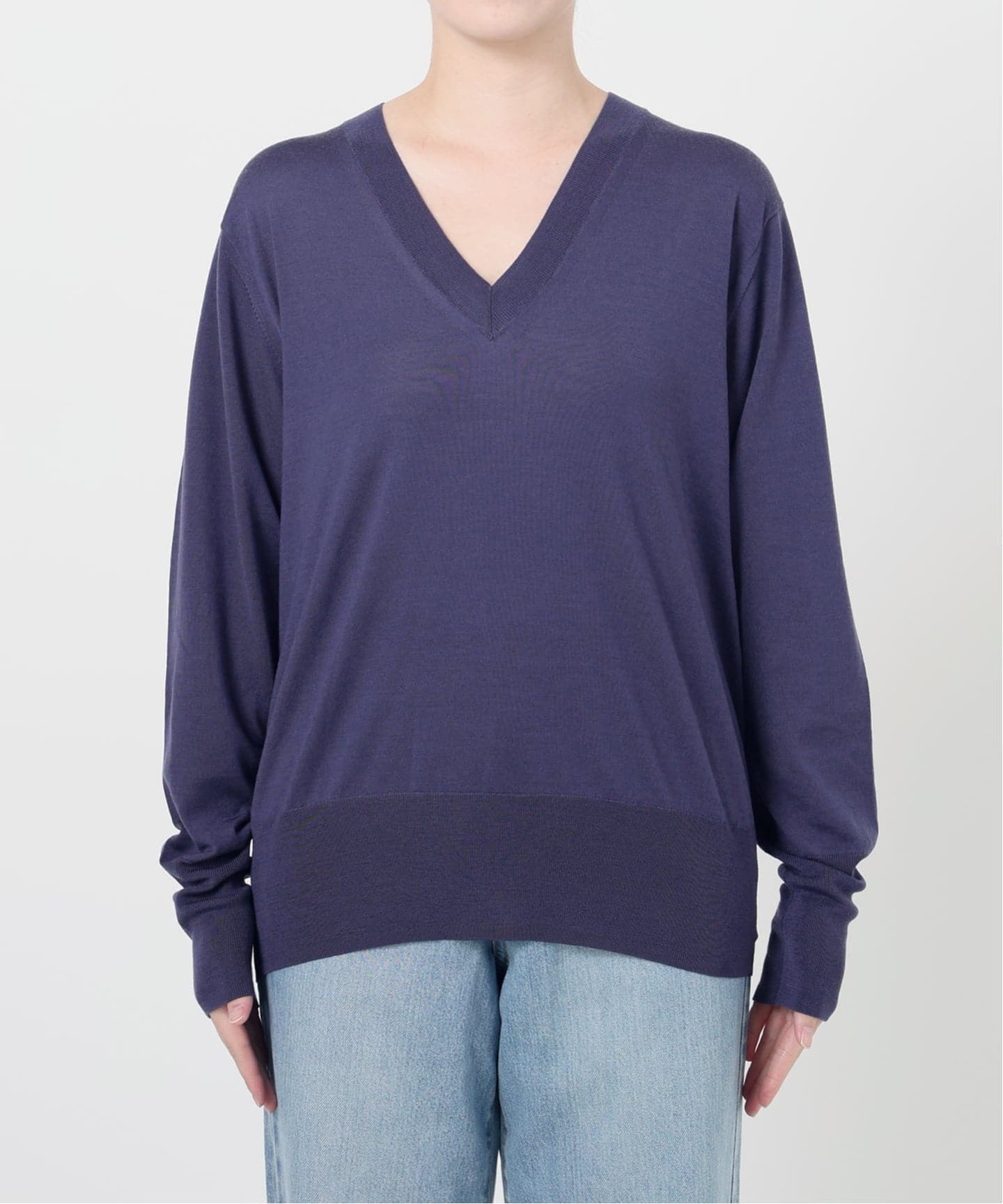 定価18700円 IENA ローゲージ Vネックニット プルオーバー ボルドー SLOWOOL Vネック プルオーバー（ニット/セーター）｜VERMEIL par iena