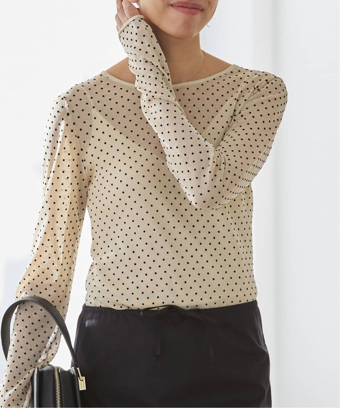 IENA｜フロッキードット シアー プルオーバー | Rakuten Fashion