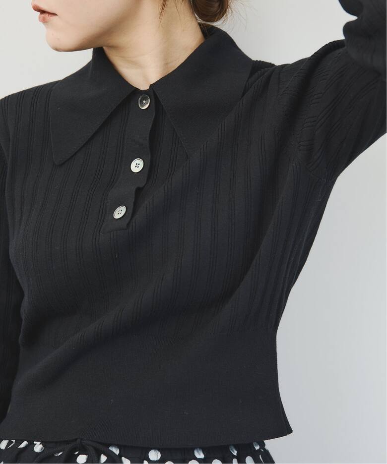 襟付きショートニットプルオーバー（ニット／セーター）｜IENA（イエナ  