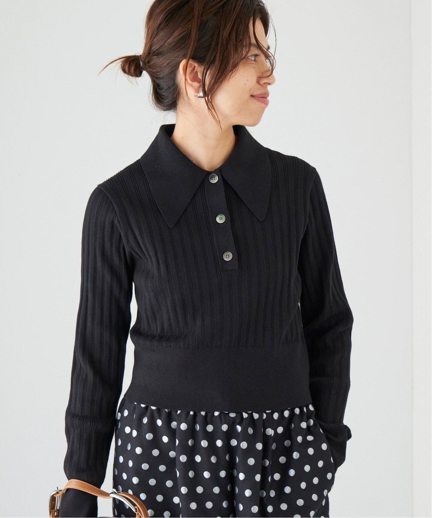 襟付きショートニットプルオーバー（ニット／セーター）｜IENA（イエナ  