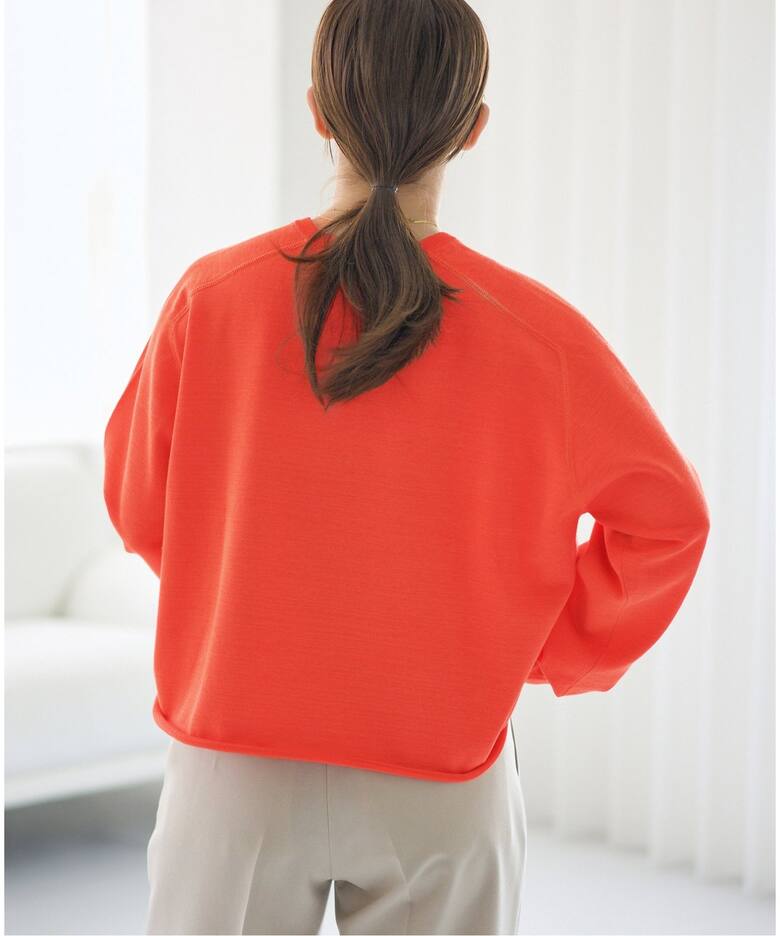 IENA コットンカラープルオーバー オレンジ 