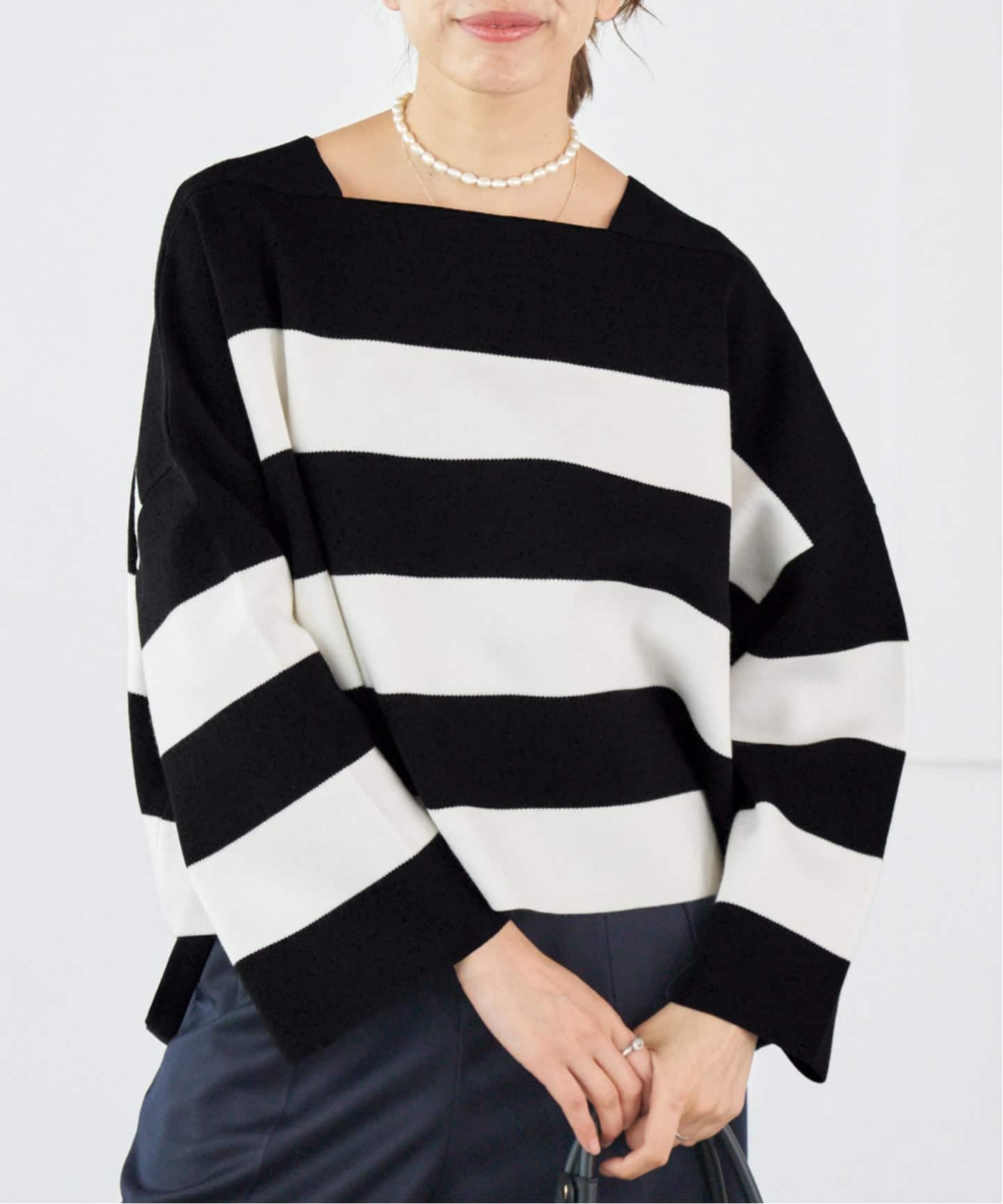 【新品】スーパーファインスムースプルオーバー　イエナ　ホワイト スーパーファインスムースプルオーバー（ニット／セーター）｜IENA