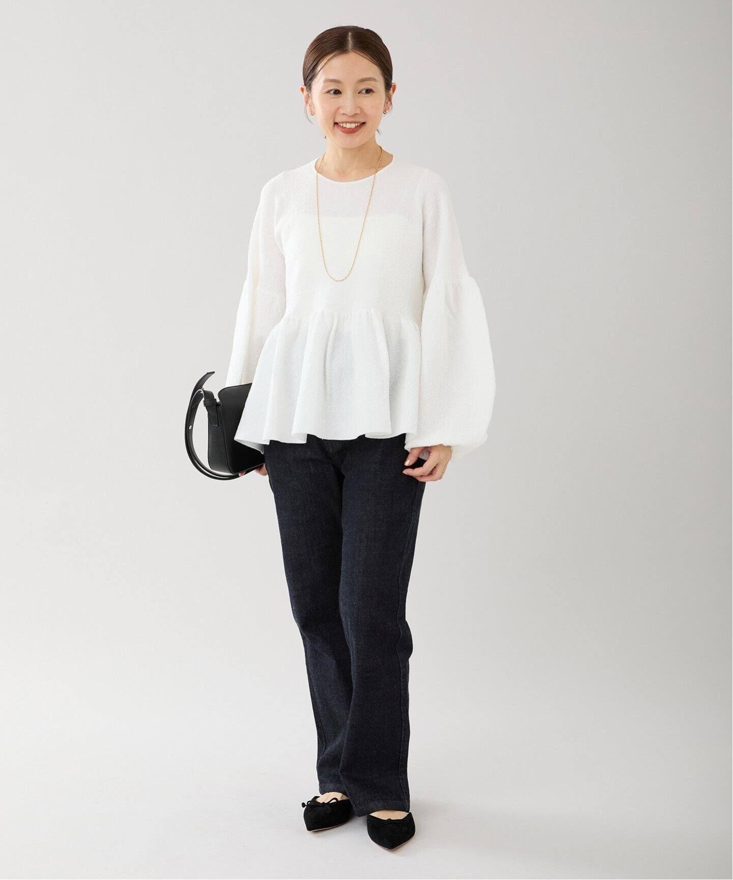 ペプラムニットプルオーバー（ニット／セーター）｜IENA（イエナ）の  