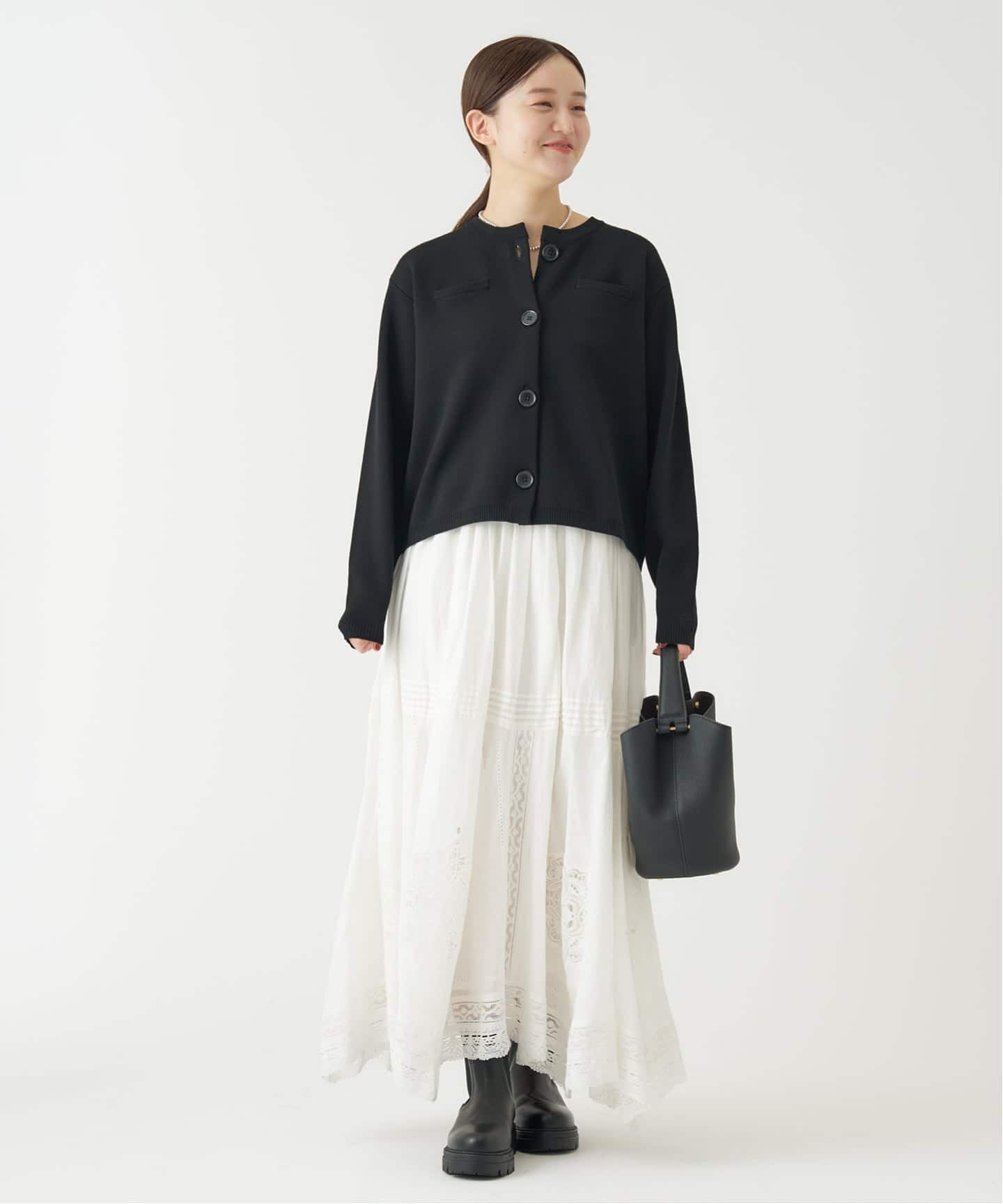 スーパーファインスムースクルーカーディガン（カーディガン）｜IENA