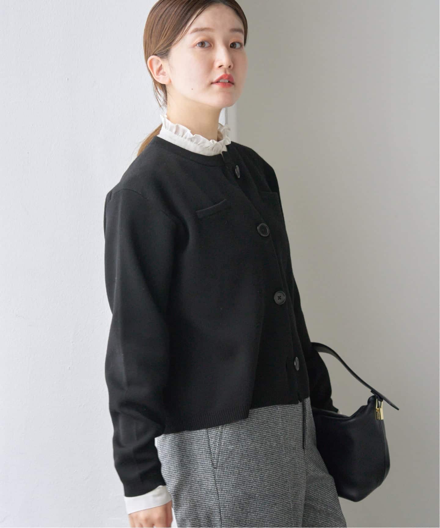 スーパーファインスムースクルーカーディガン（カーディガン