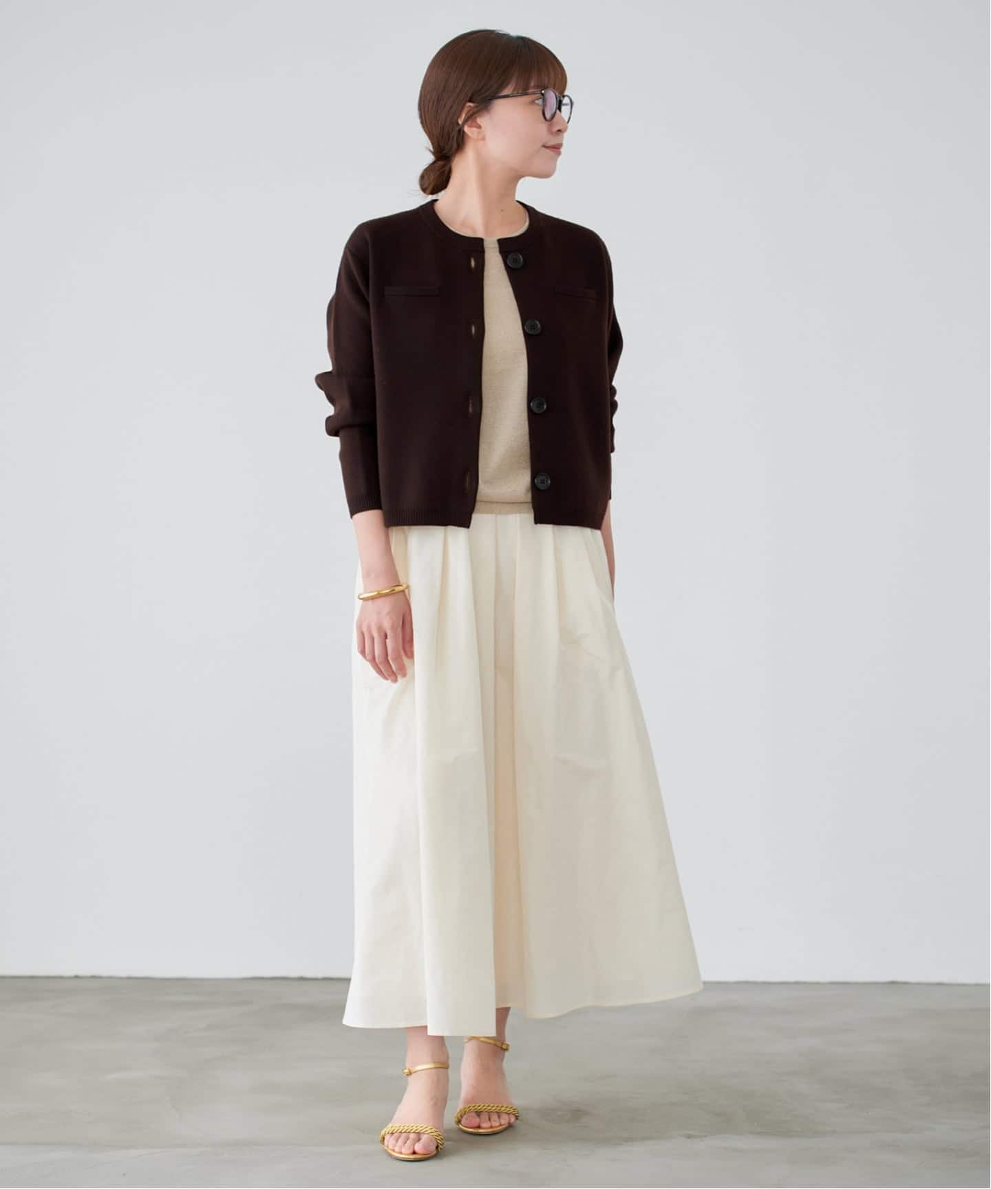 スーパーファインスムースクルーカーディガン（カーディガン