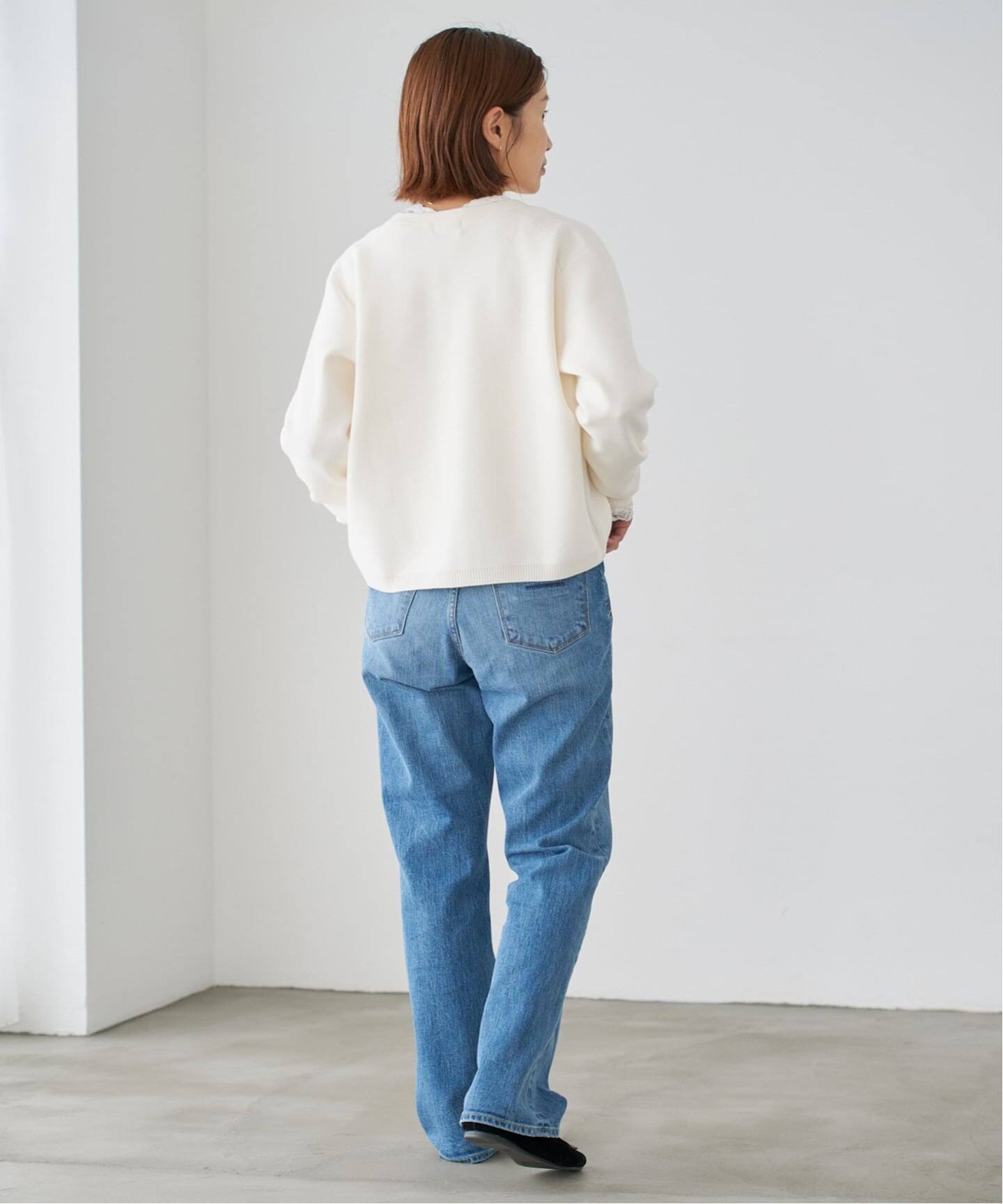 追加》スーパーファインスムースクルーカーディガン（カーディガン