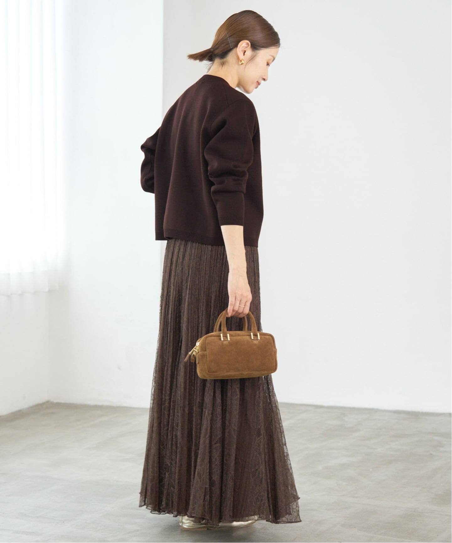 追加》スーパーファインスムースクルーカーディガン（カーディガン