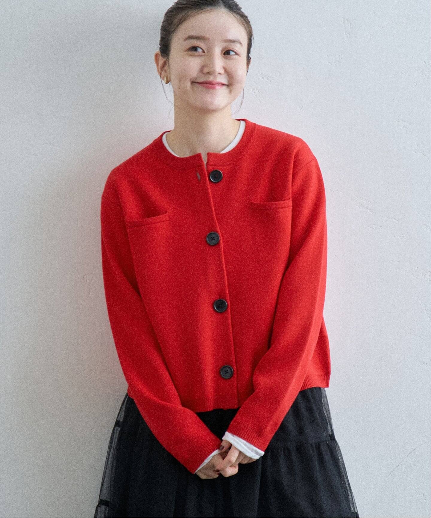 追加予約》スーパーファインスムースクルーカーディガン