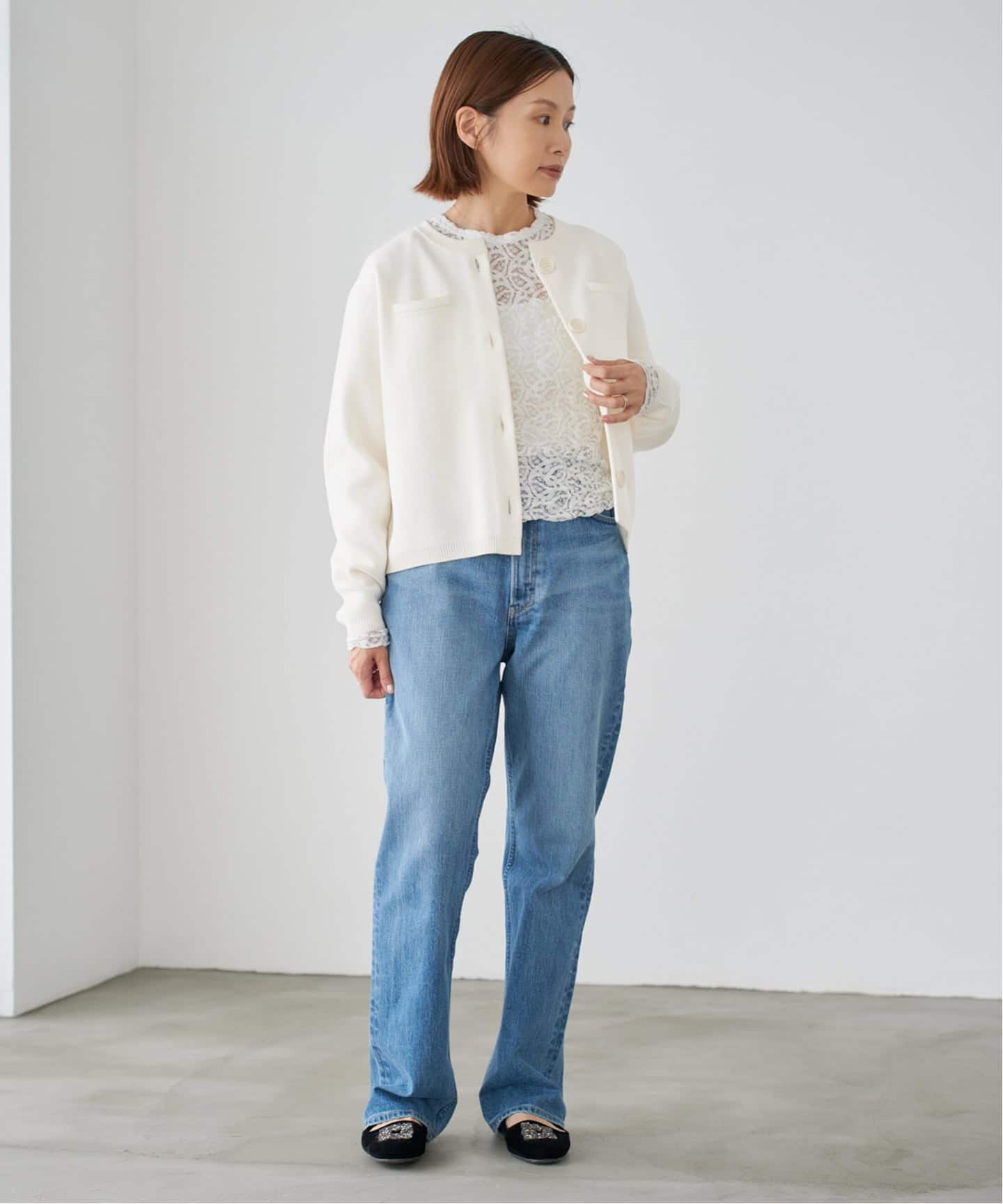 追加2》スーパーファインスムースクルーカーディガン（カーディガン