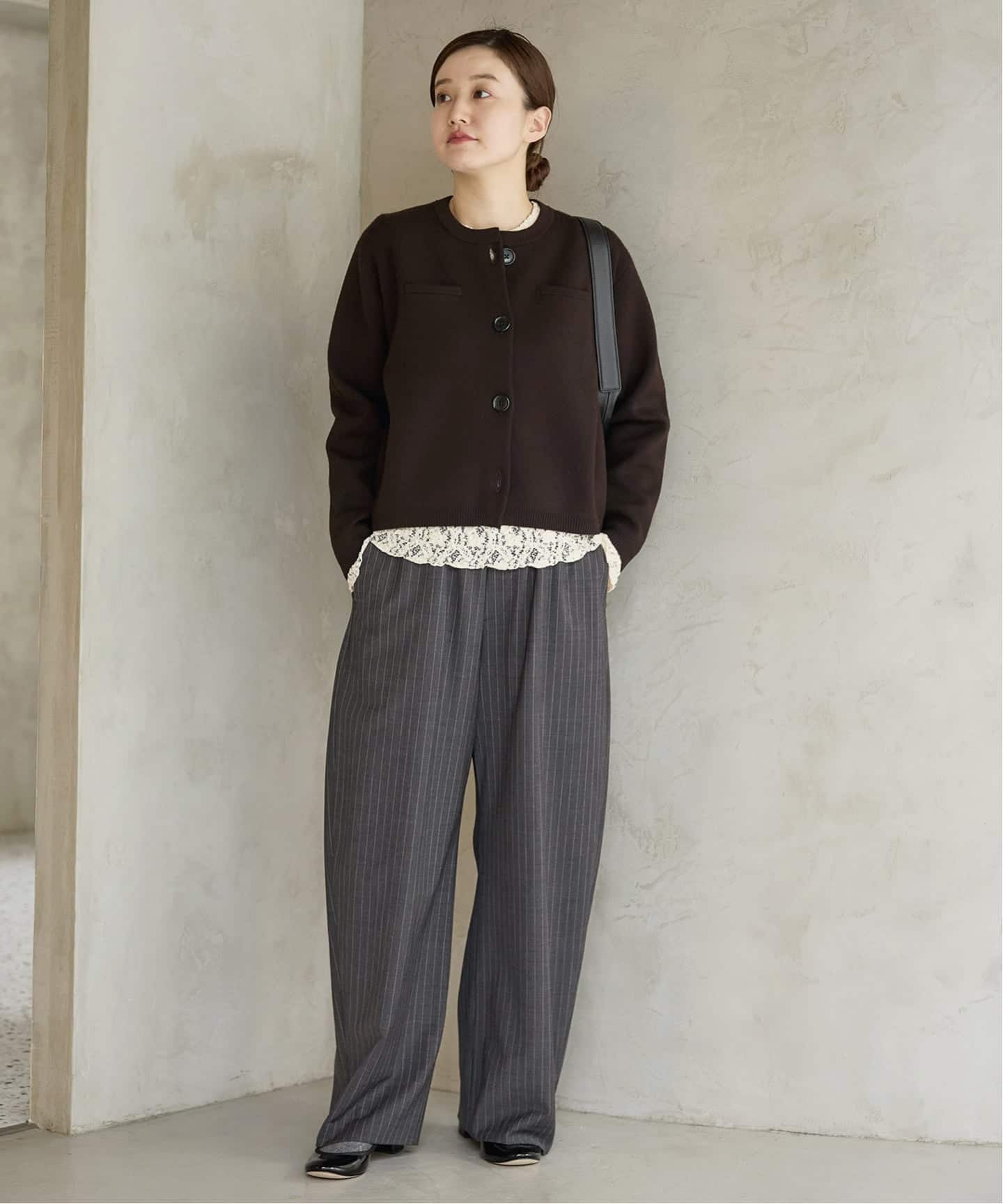 追加2予約》スーパーファインスムースクルーカーディガン