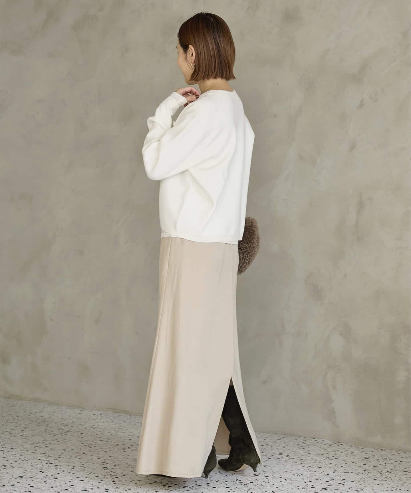 追加2予約》スーパーファインスムースクルーカーディガン