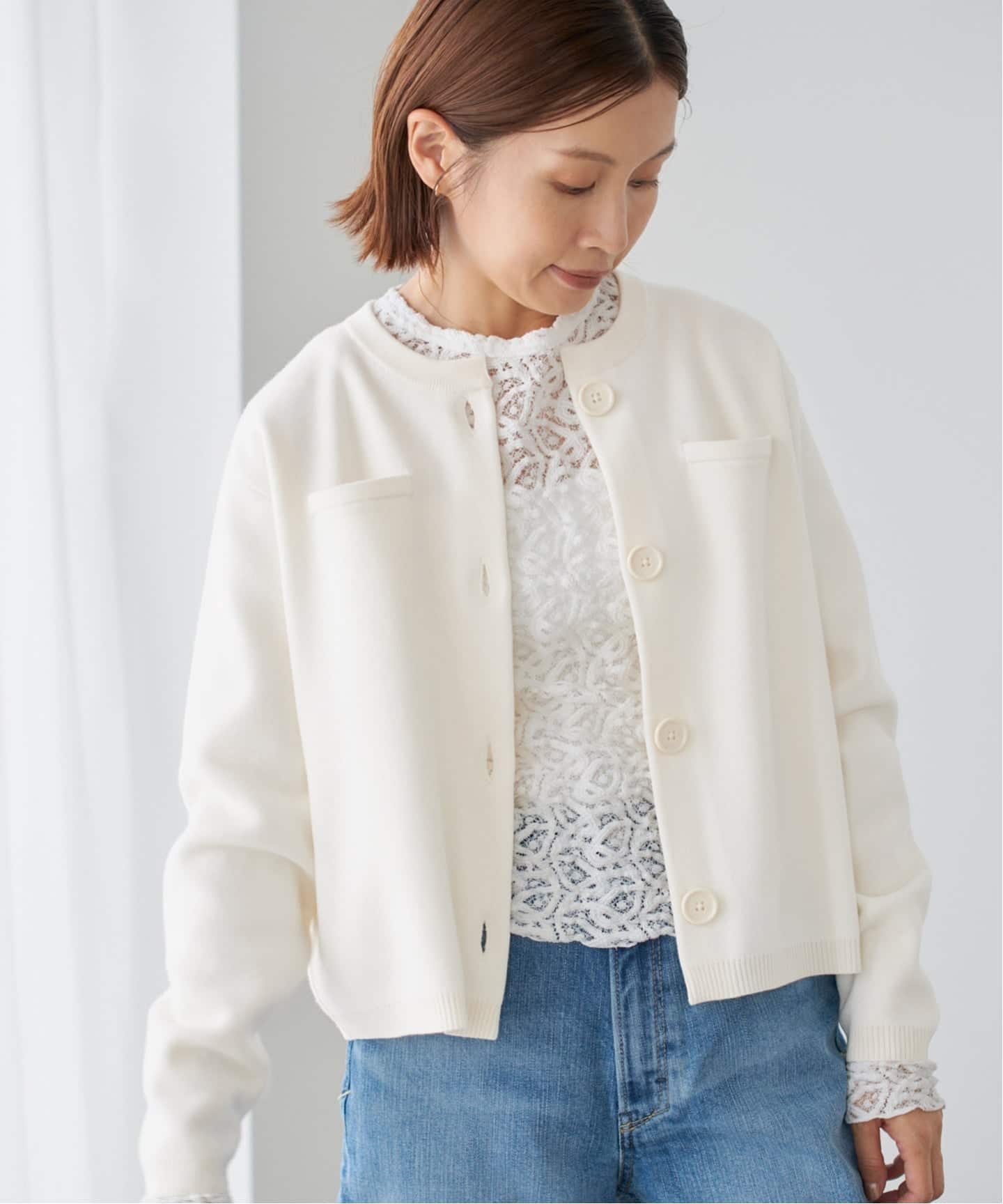IENA イエナ　LIEN 2WAYカーディガン　ホワイト　新品未使用 LIEN 2WAYカーディガン（カーディガン）｜IENA（イエナ）の通販