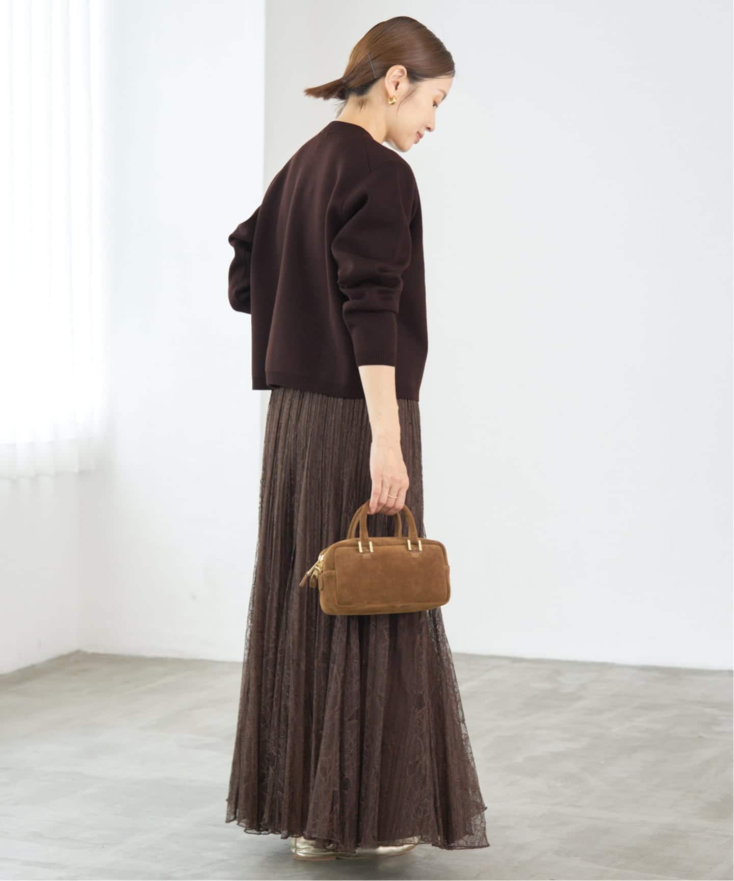 追加2予約》スーパーファインスムースクルーカーディガン