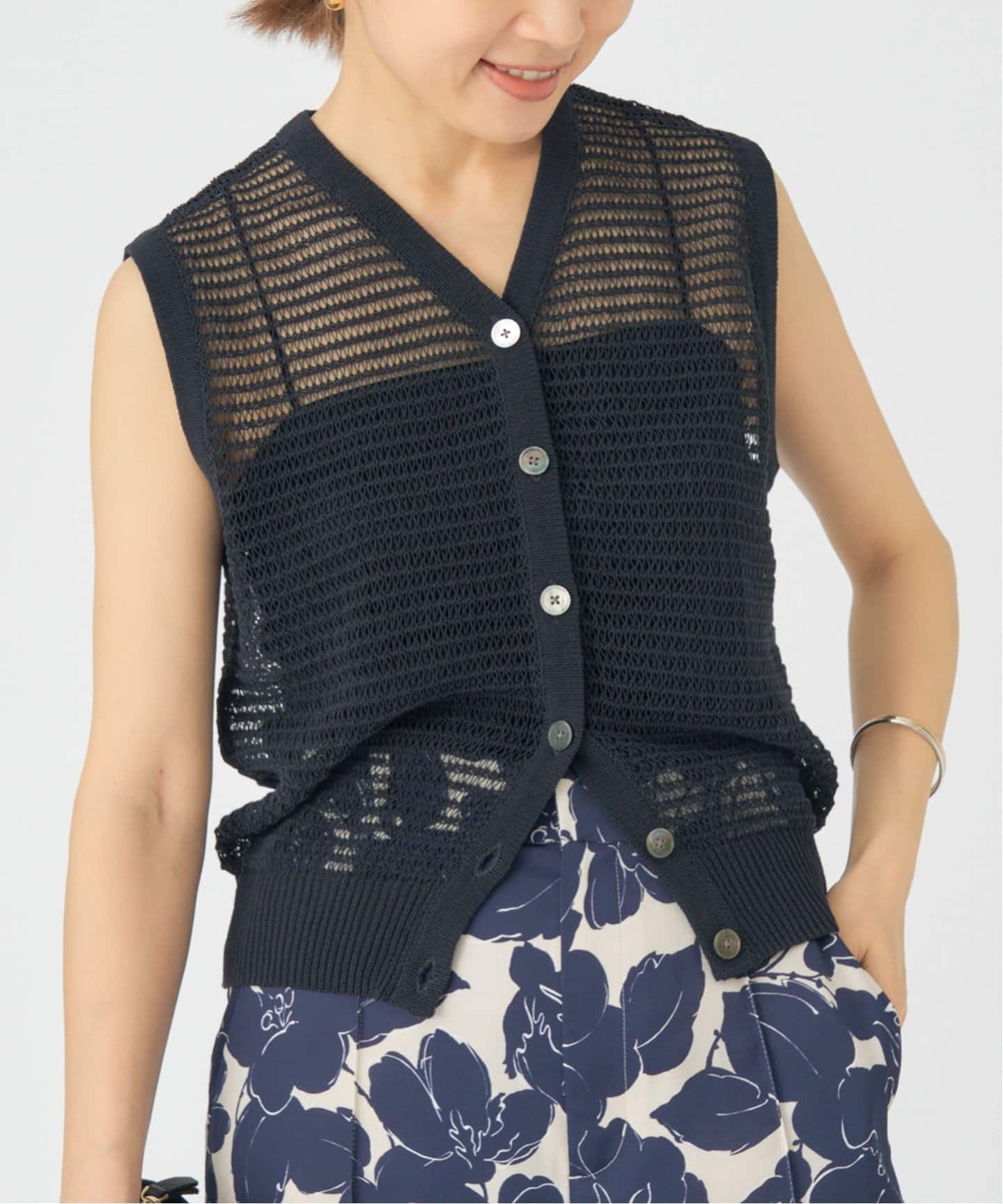 IENA(イエナ) 24SS patterned fringe vest 柄編み フリンジ ベスト 24080900318010 FREE アイボリー 柄編みフリンジベスト（ベスト）｜IENA（イエナ）の通販