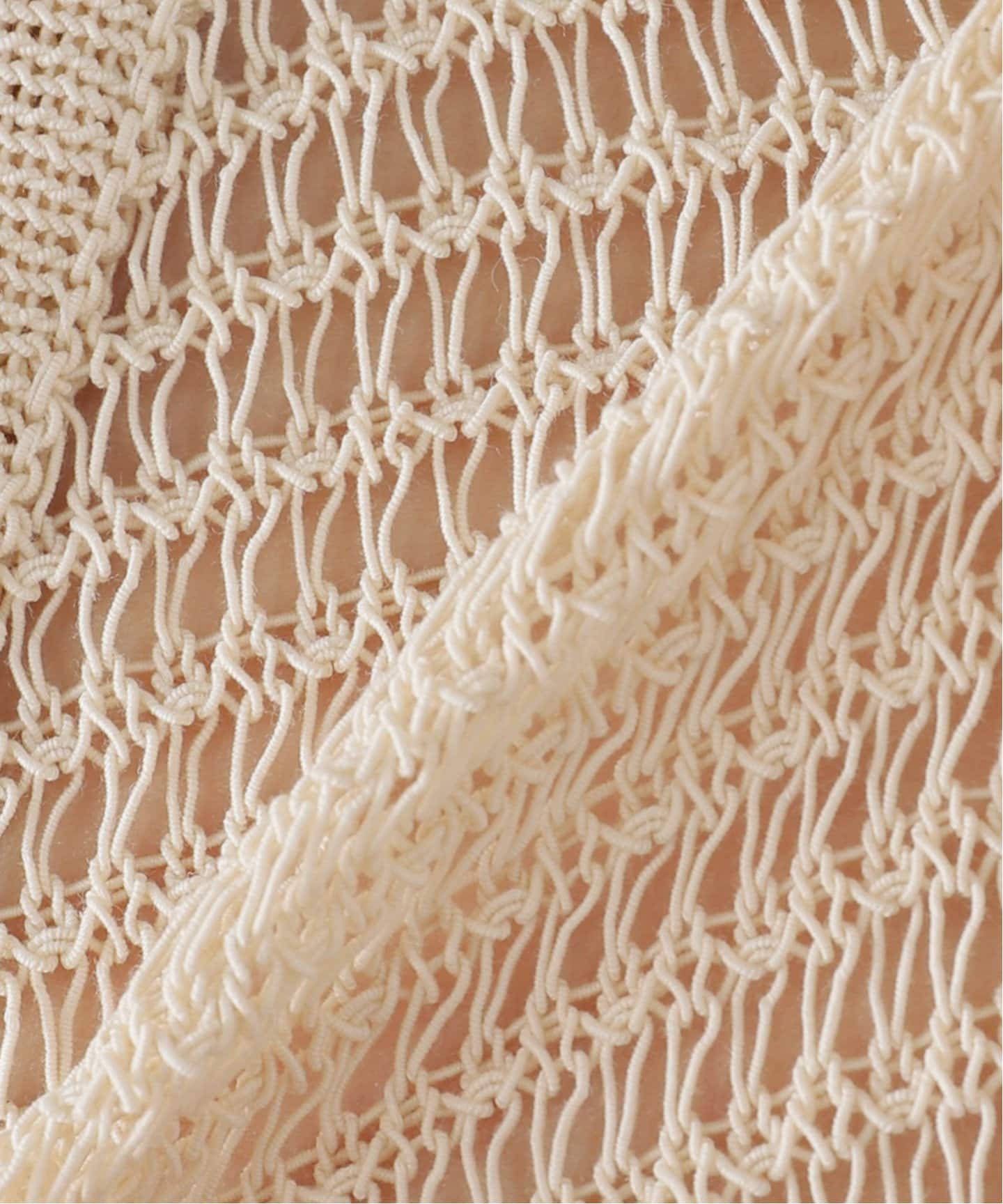 IENA(イエナ) 24SS patterned fringe vest 柄編み フリンジ ベスト 24080900318010 FREE アイボリー 柄編みフリンジベスト（ベスト）｜IENA（イエナ）の通販