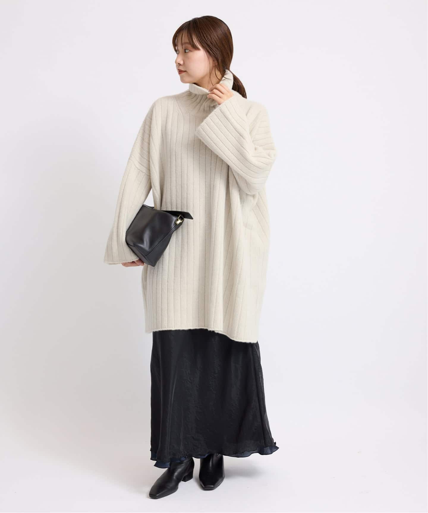 IENA 未使用タグ付き　ワイドリブBIGプルオーバー　チャコールグレー IENA 未使用タグ付き ワイドリブBIGプルオーバー チャコールグレー