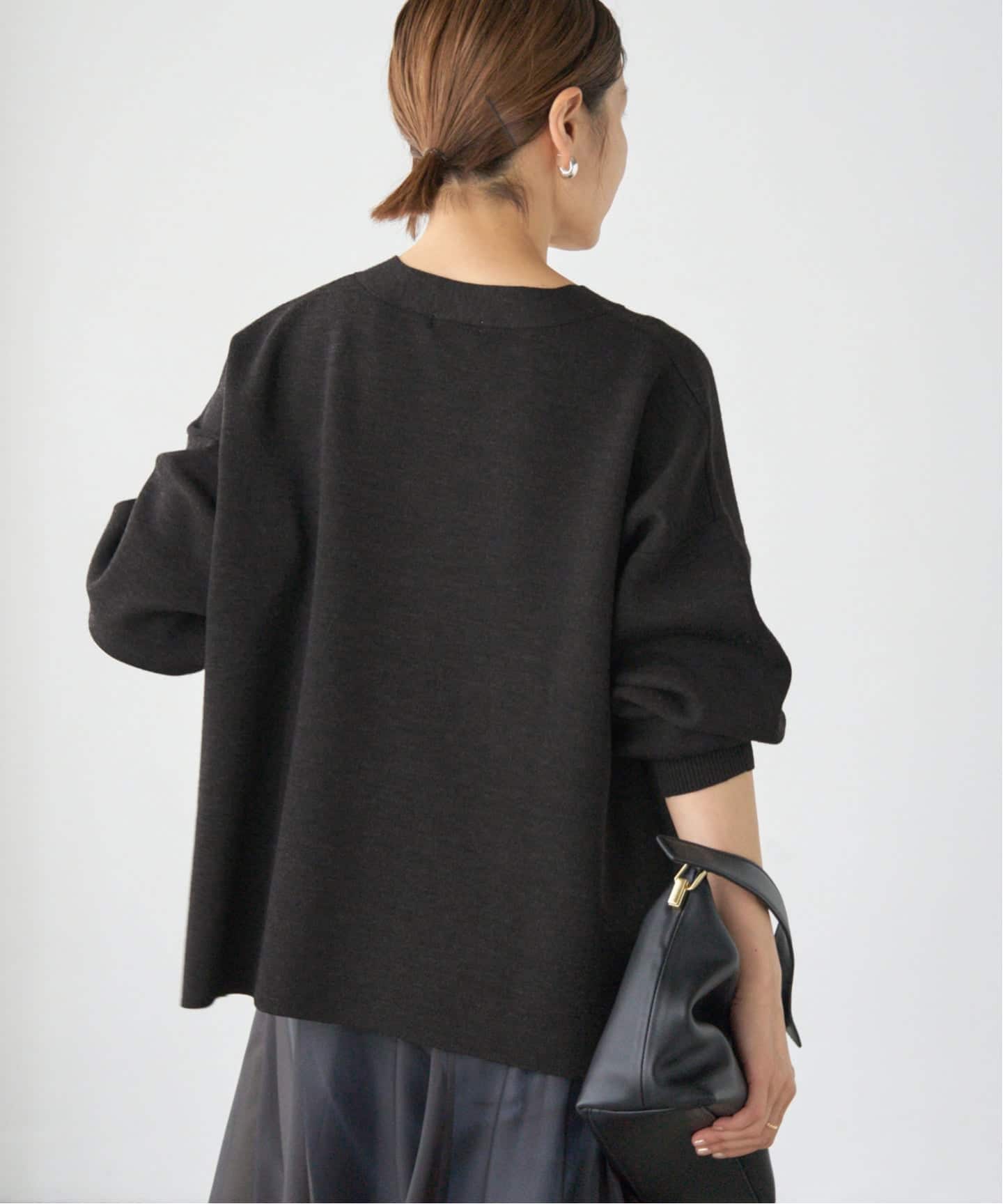 IENA スーパーファインスムースショートカーディガン イエナ ブラック IENA｜《追加2》スーパーファインスムース ショートカーディガン