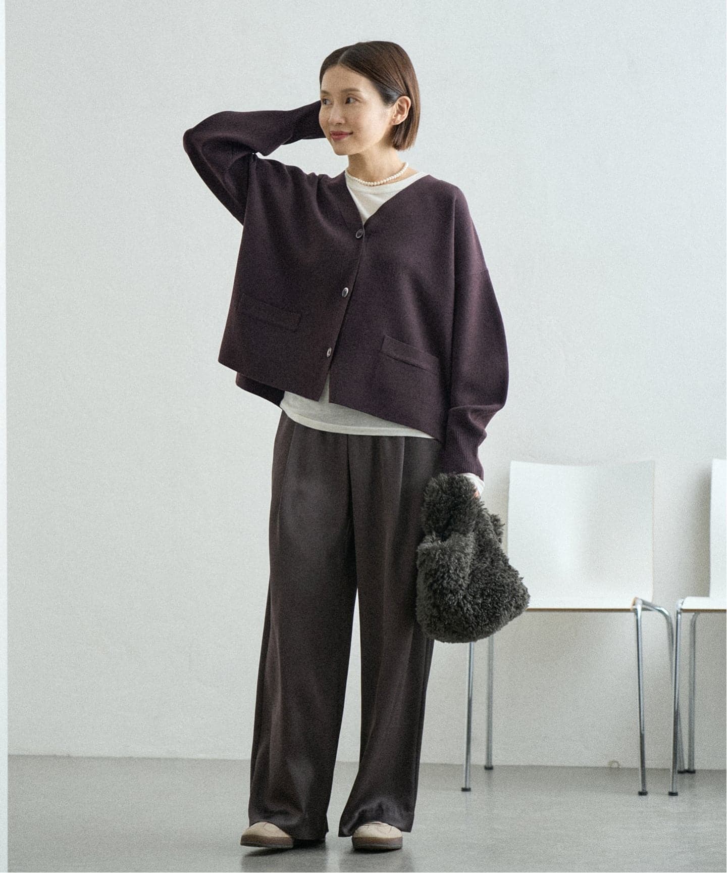 追加4予約》スーパーファインスムース ショートカーディガン