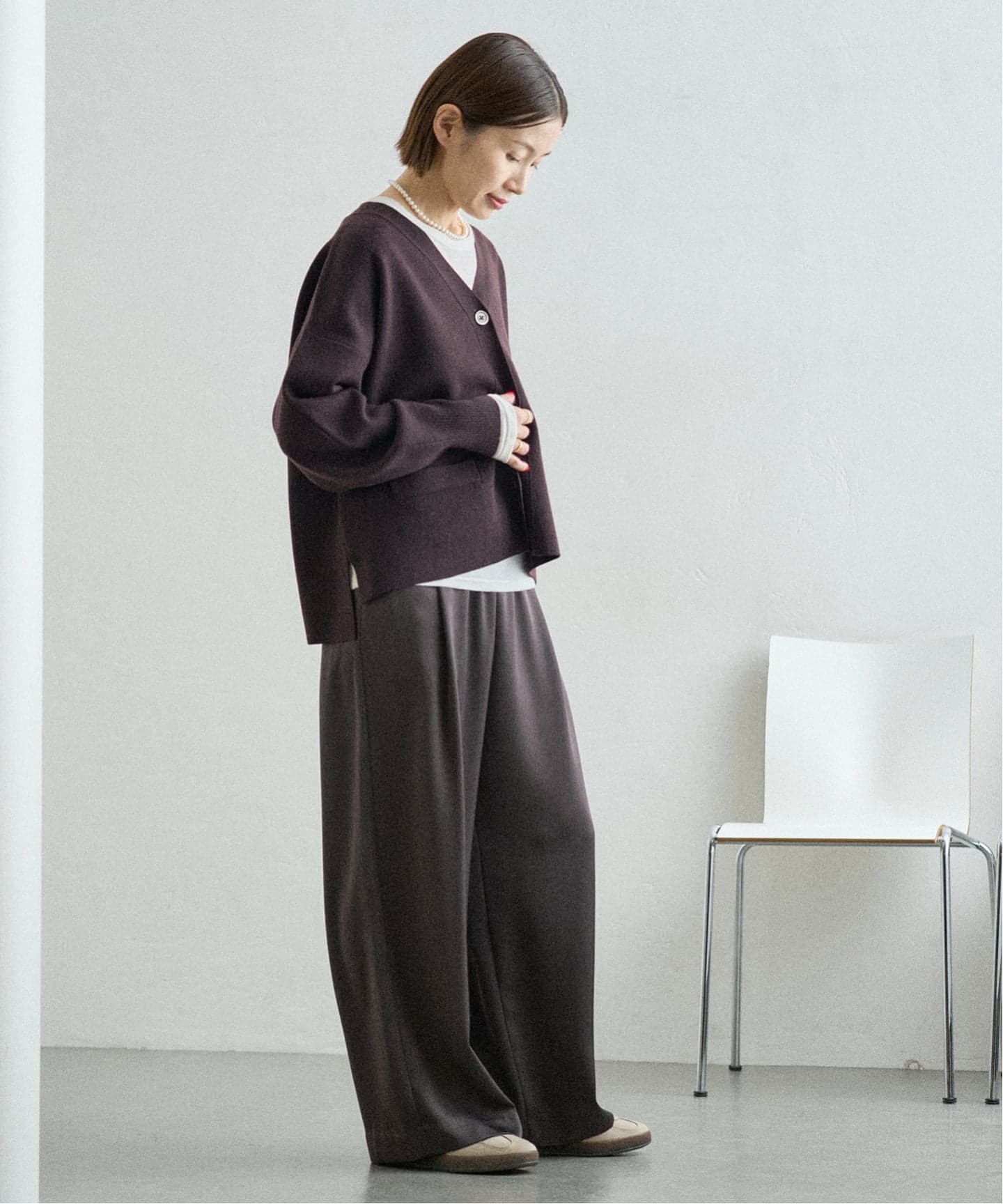 追加4予約》スーパーファインスムース ショートカーディガン