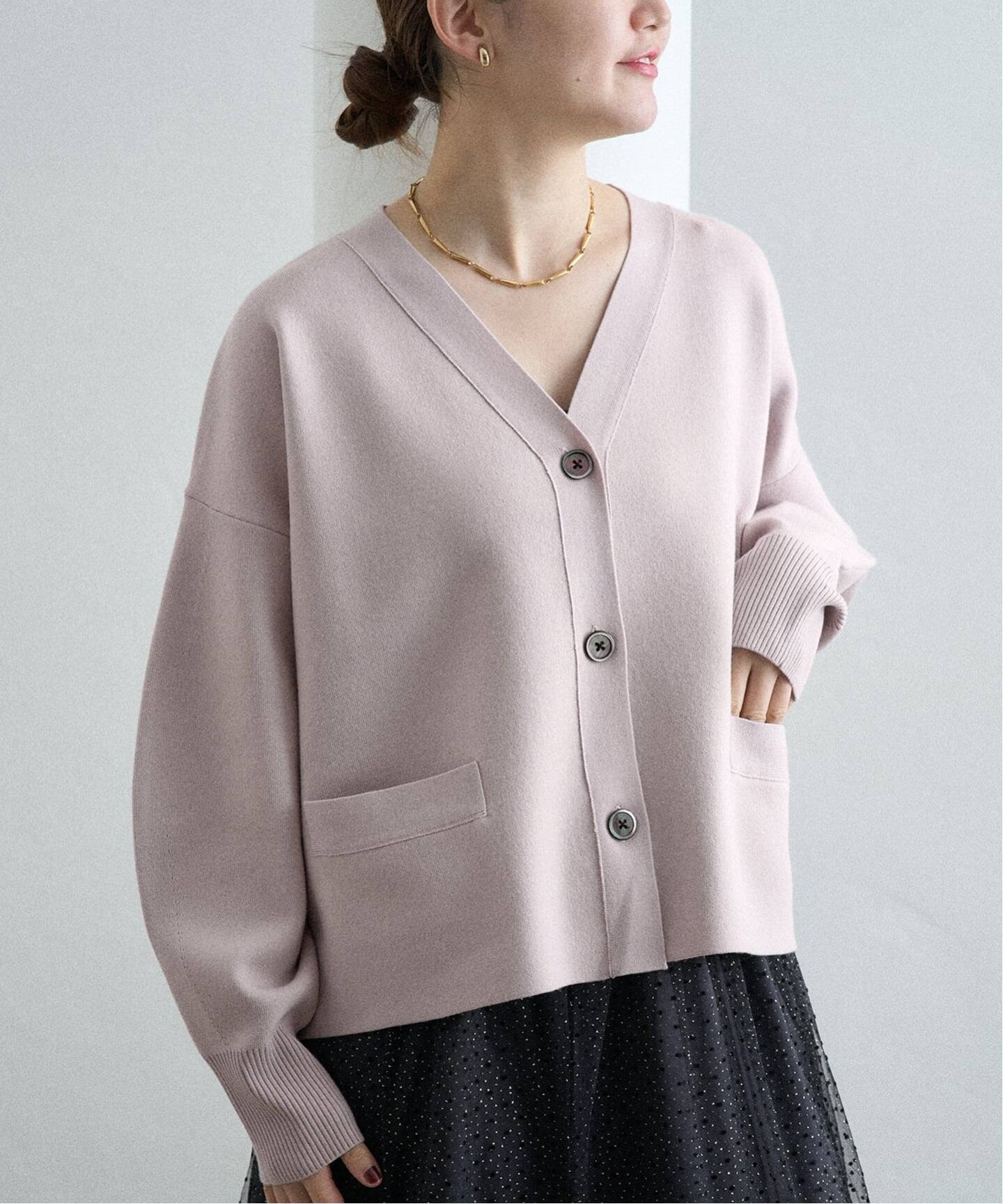 追加4予約》スーパーファインスムース ショートカーディガン